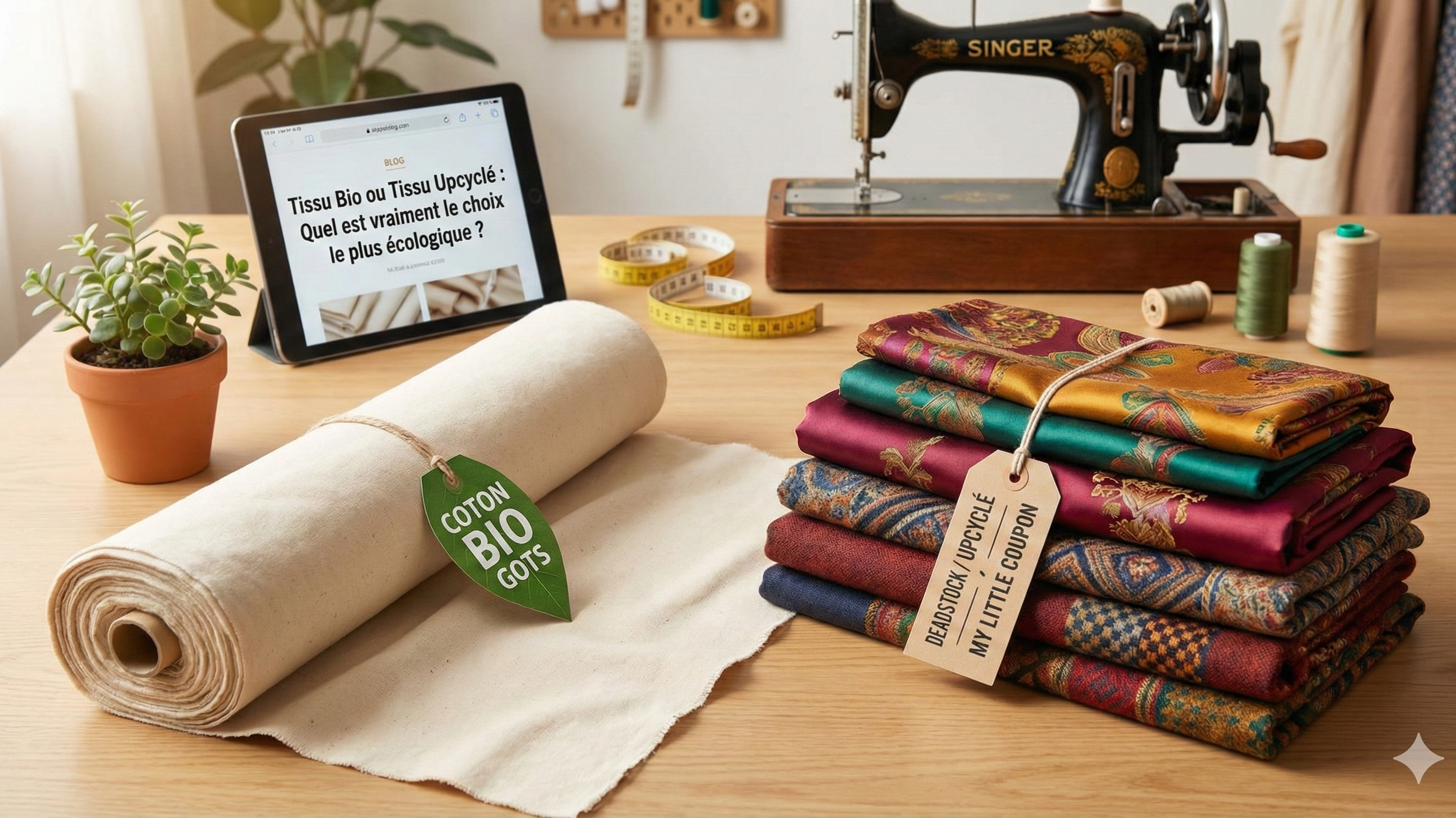 Tissu Bio ou Tissu Upcyclé : Quel est vraiment le choix le plus écologique pour votre garde-robe cousue main ?