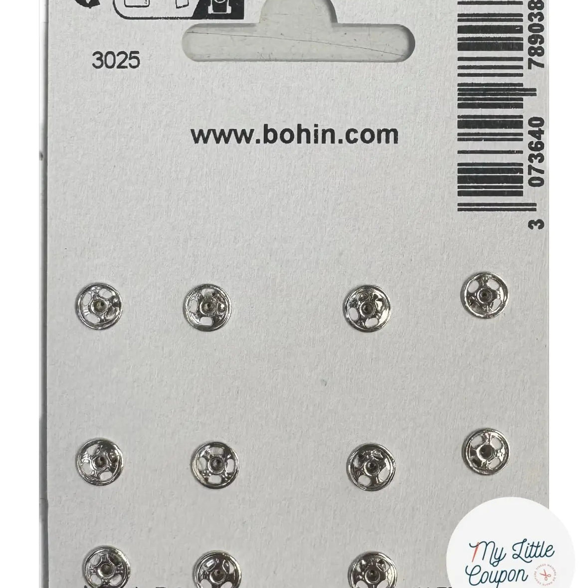 12 PRESSIONS À COUDRE 6MM - METAL - My Little Coupon