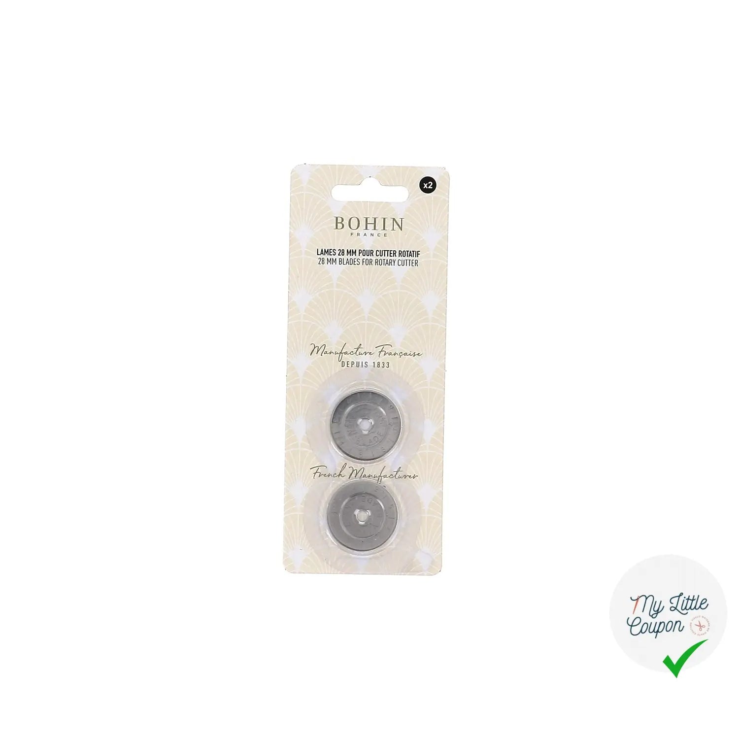 2 Recharges de cutters Rotatifs BOHIN 28mm - My Little Coupon