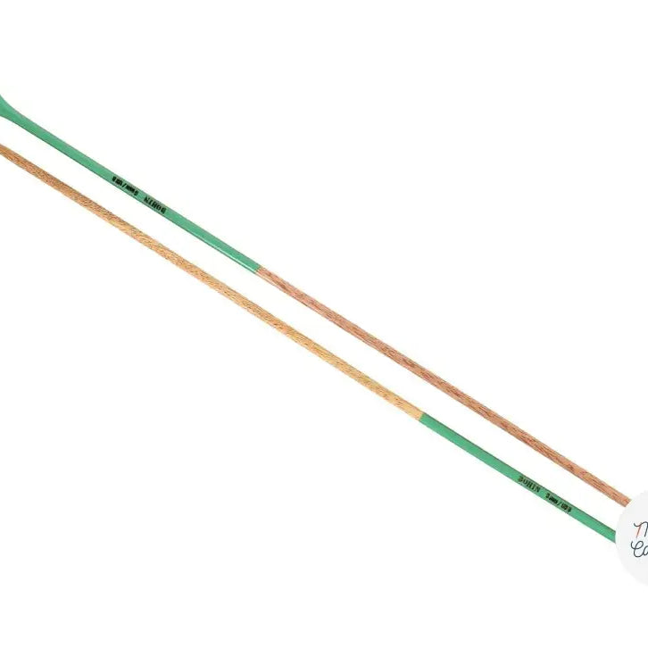 AIGUILLES À TRICOTER EN BOIS DE MANGUIER 40CM ROUGE - My Little Coupon