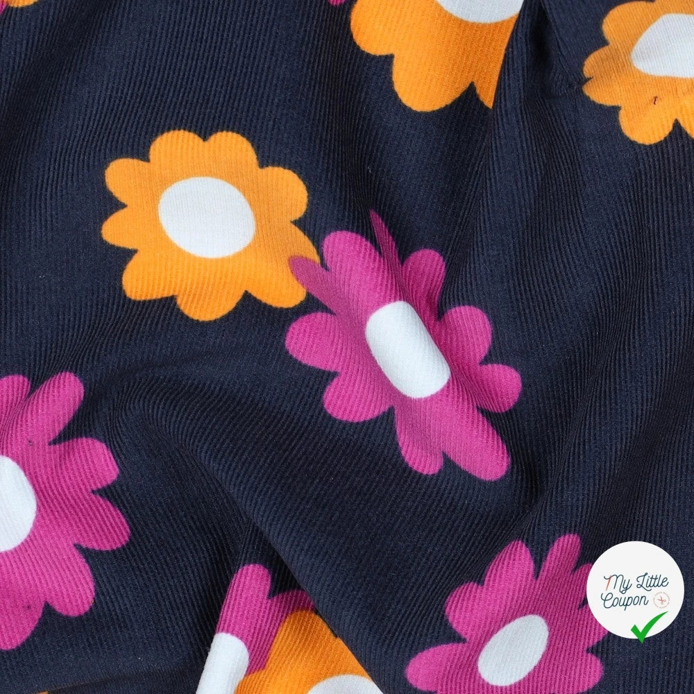 BABYCORD FLOWERS – NAVY - My Little Coupon