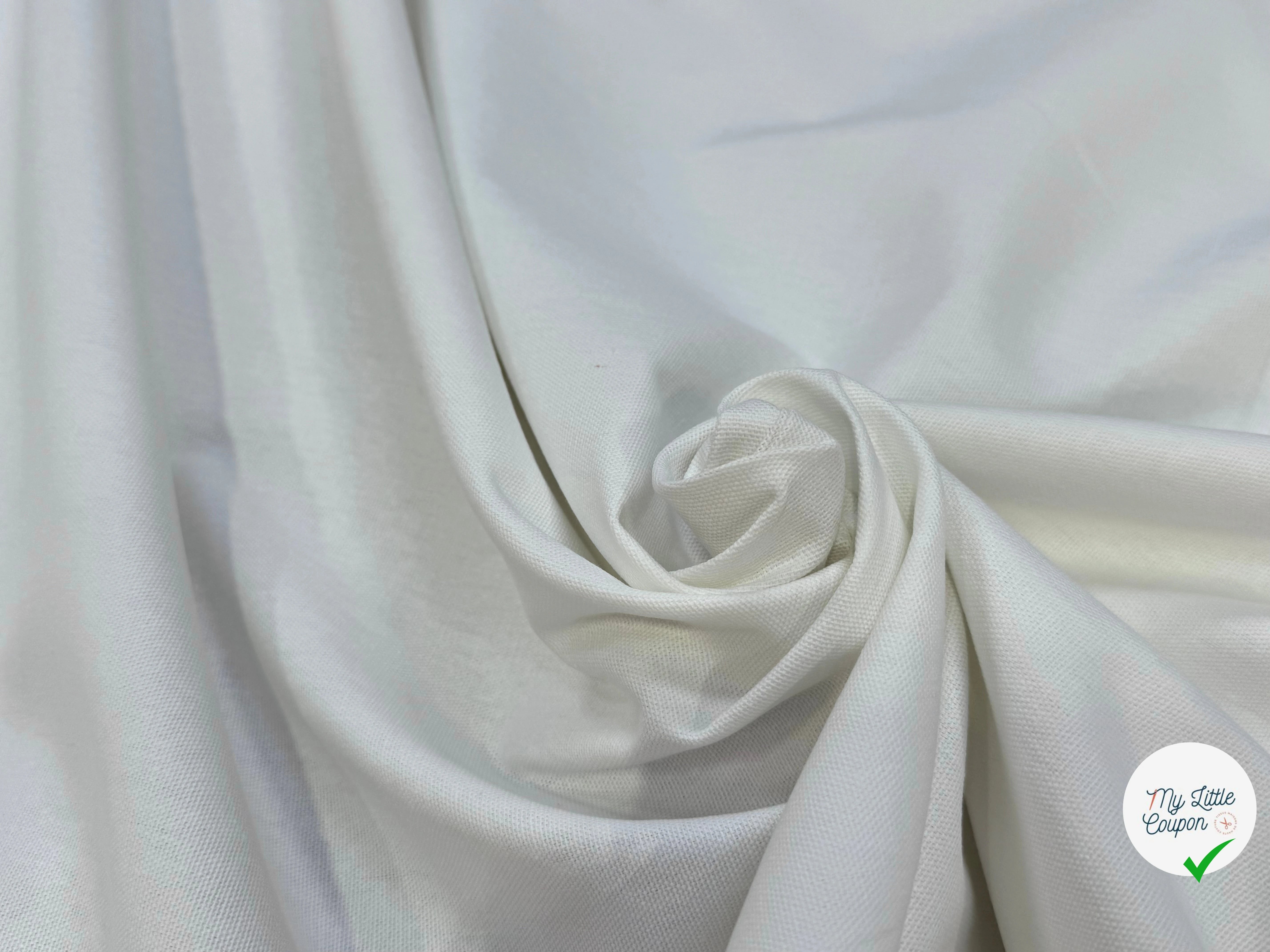 BACHETTE DE COTON GORDON BLANC CASSÉ LAIZE 155 - My Little Coupon