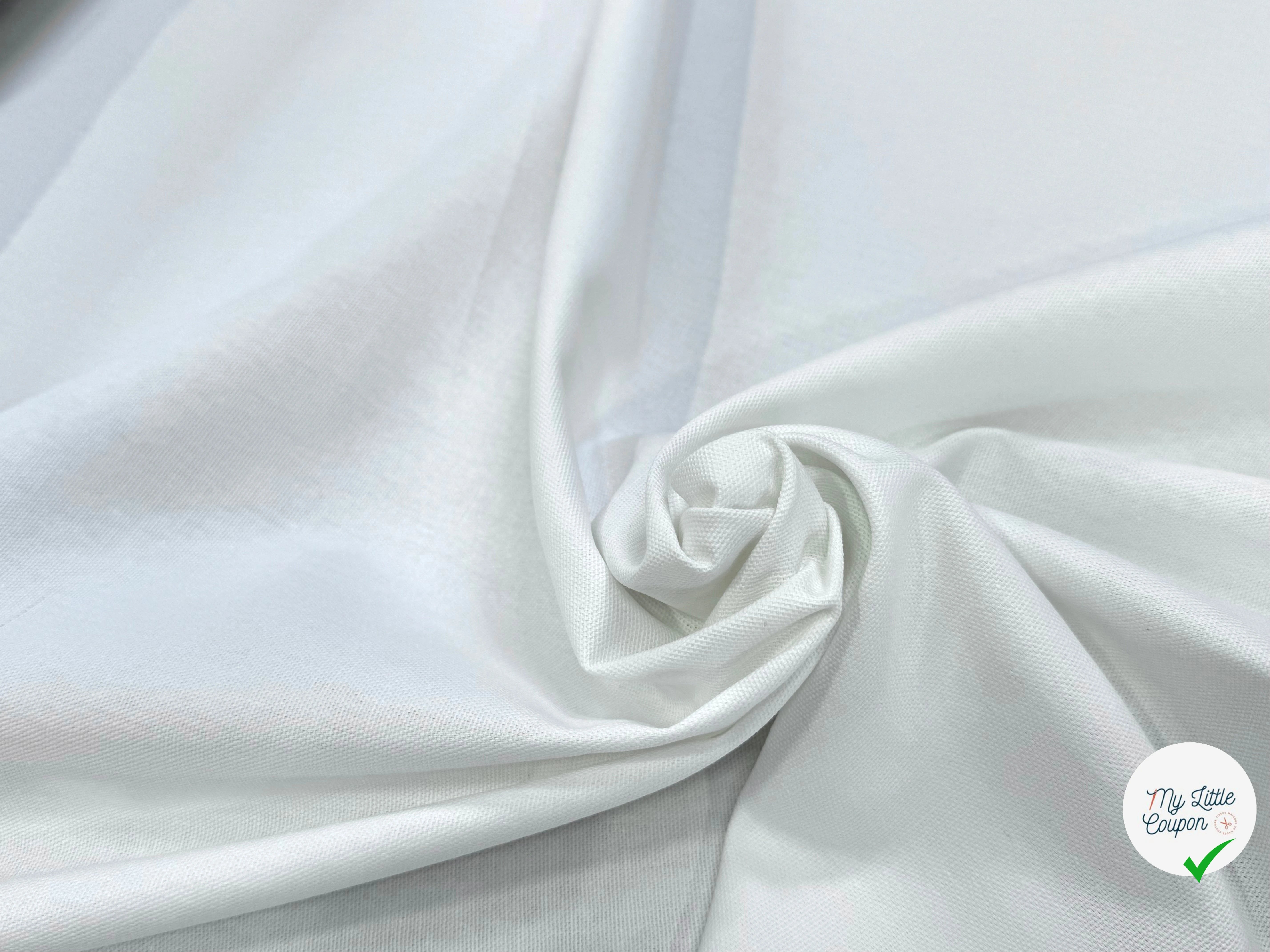BACHETTE DE COTON GORDON BLANC CASSÉ LAIZE 155 - My Little Coupon