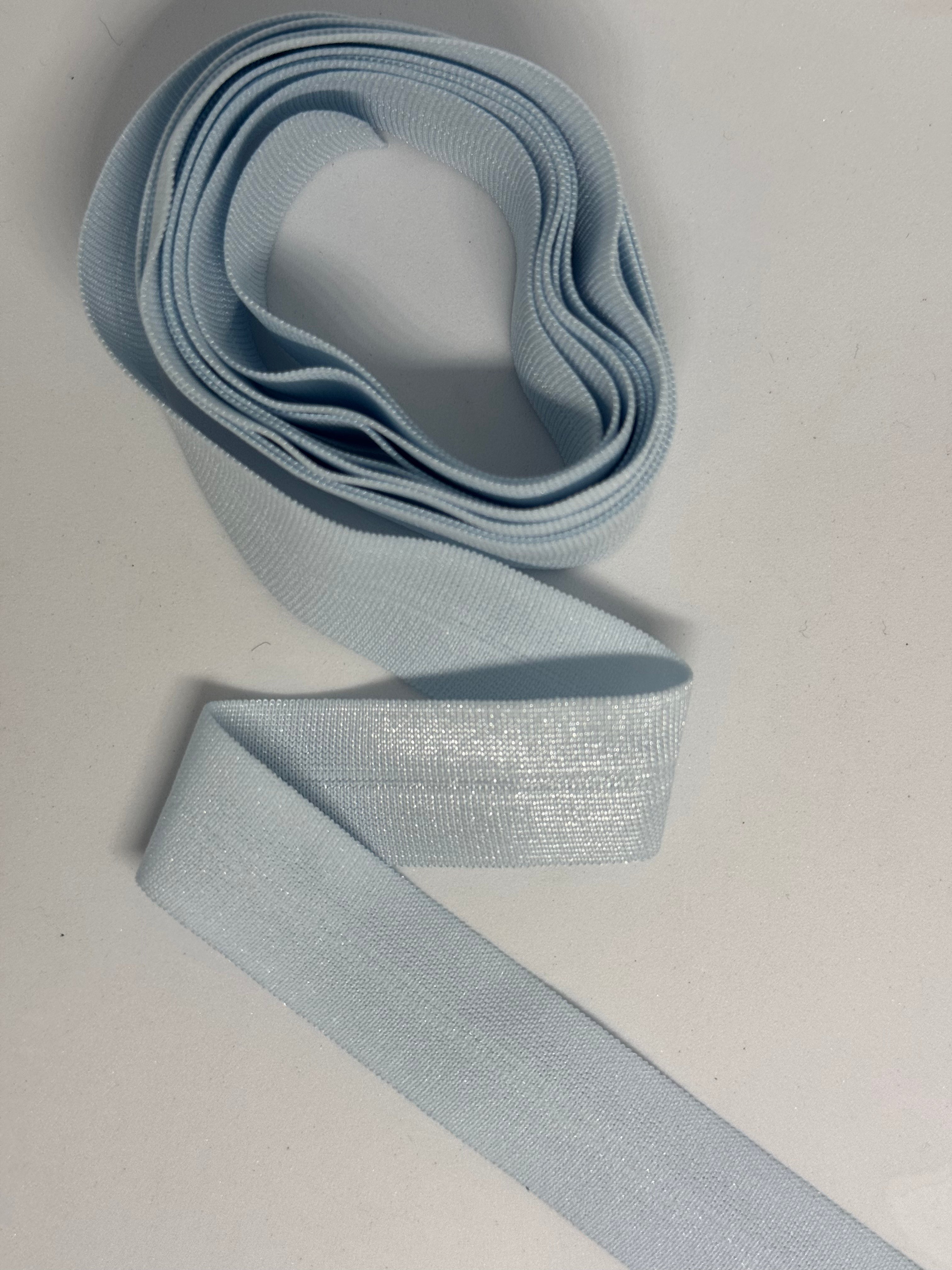 BANDE FANTAISIE ELASTIQUE BLEU CIEL 30MM - My Little Coupon