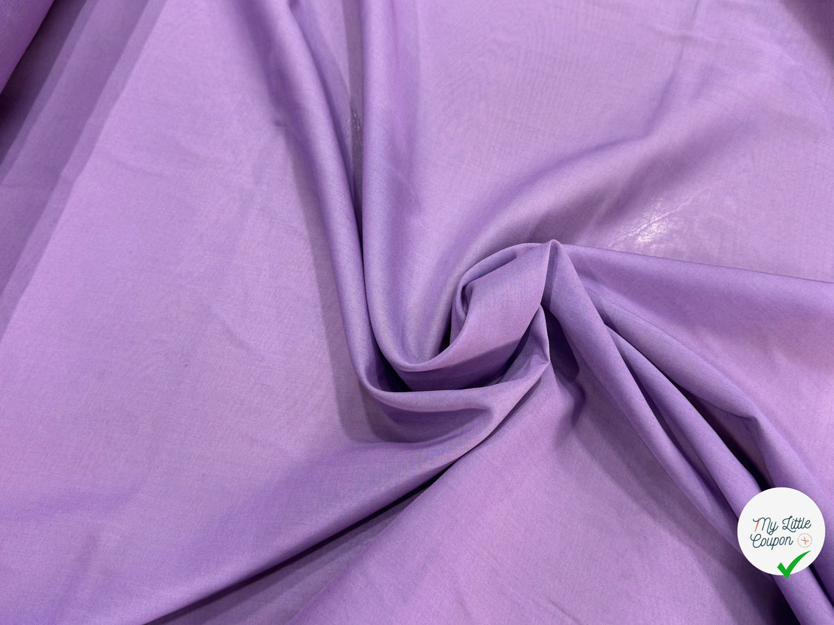 BATISTE DE COTON LÉGÈRE LILAS 100% COTON - My Little Coupon