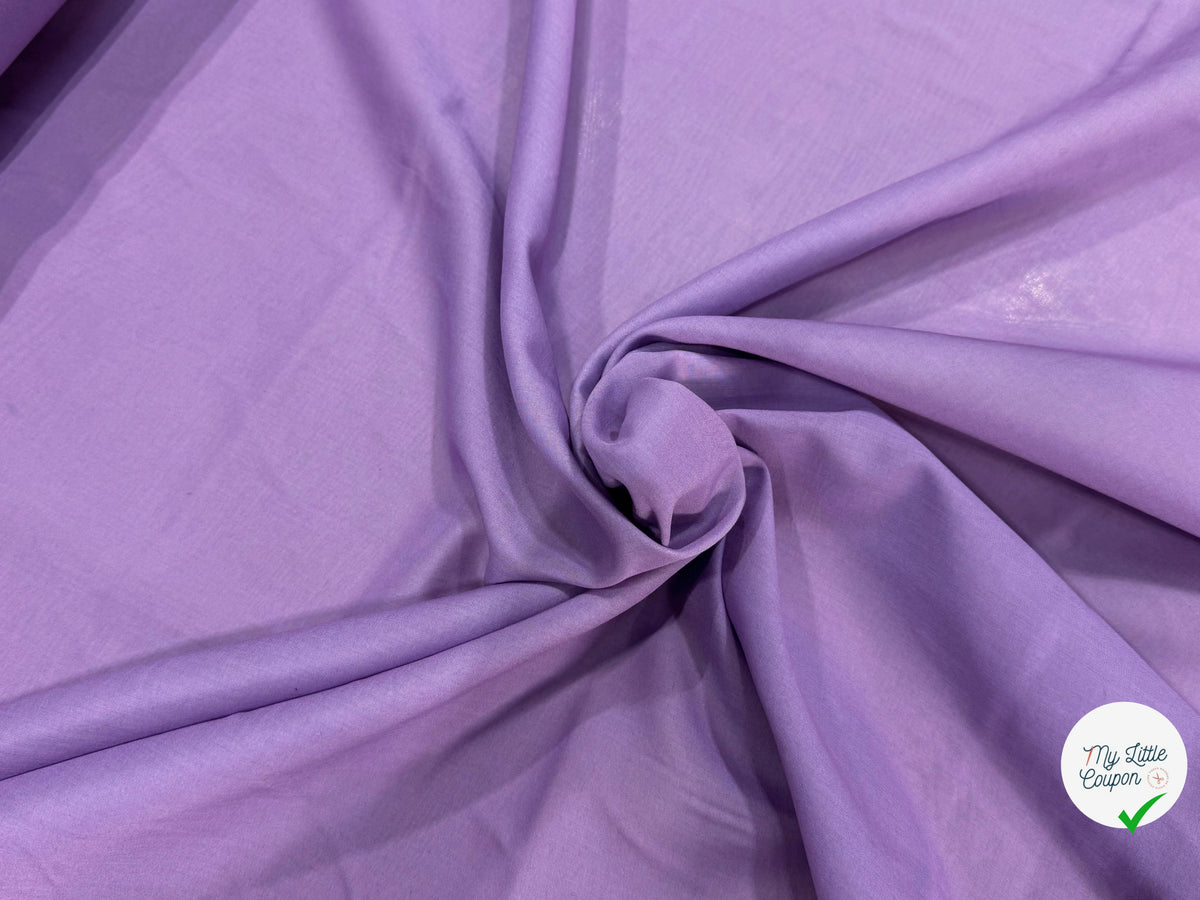 BATISTE DE COTON LÉGÈRE LILAS 100% COTON - My Little Coupon