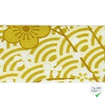 BIAIS FANTASY JAUNE 20mm 100% COTON - My Little Coupon