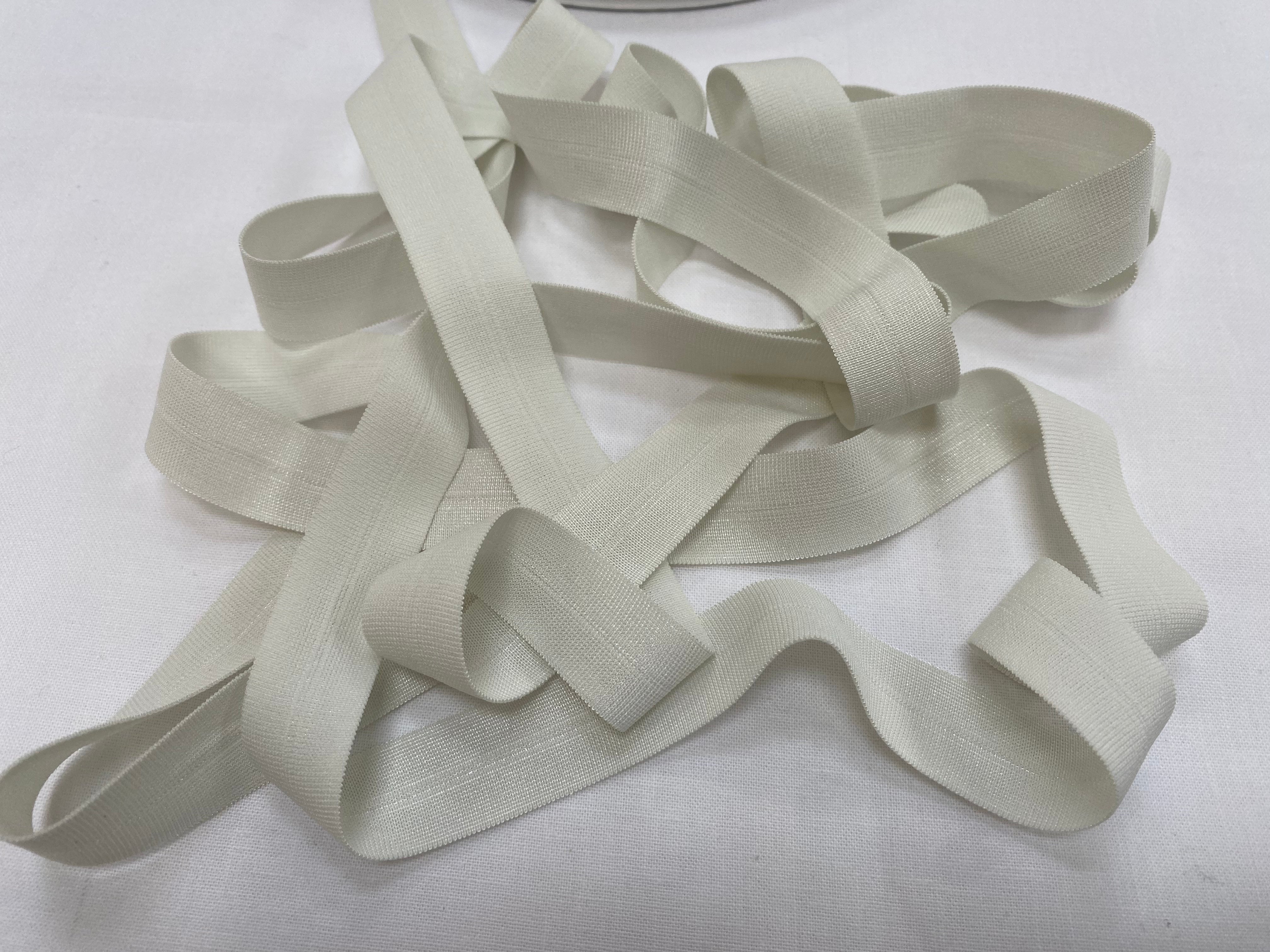 BIAIS PLAT ÉLASTIQUE LINGERIE 18mm BLANC le rouleau de 30m - My Little Coupon