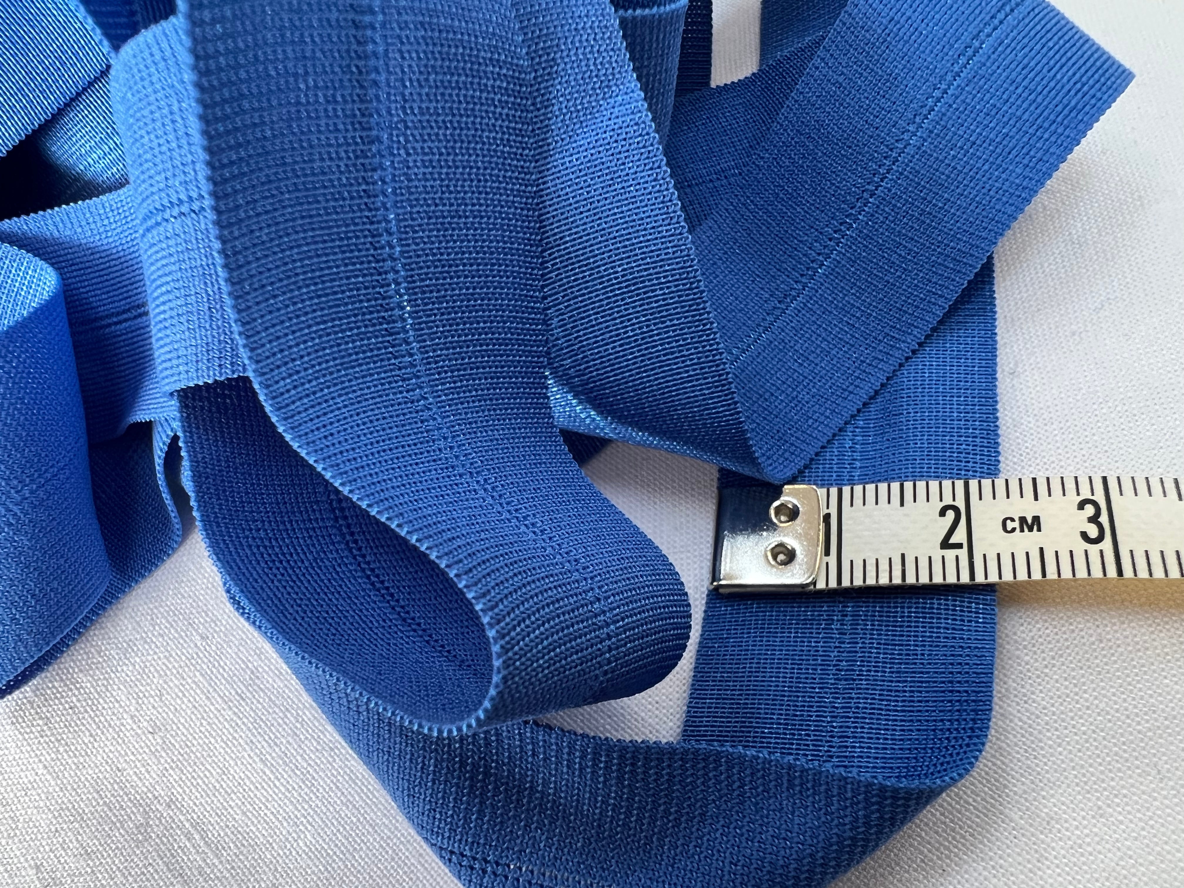 BIAIS PLAT ÉLASTIQUE LINGERIE 23mm bleu - My Little Coupon