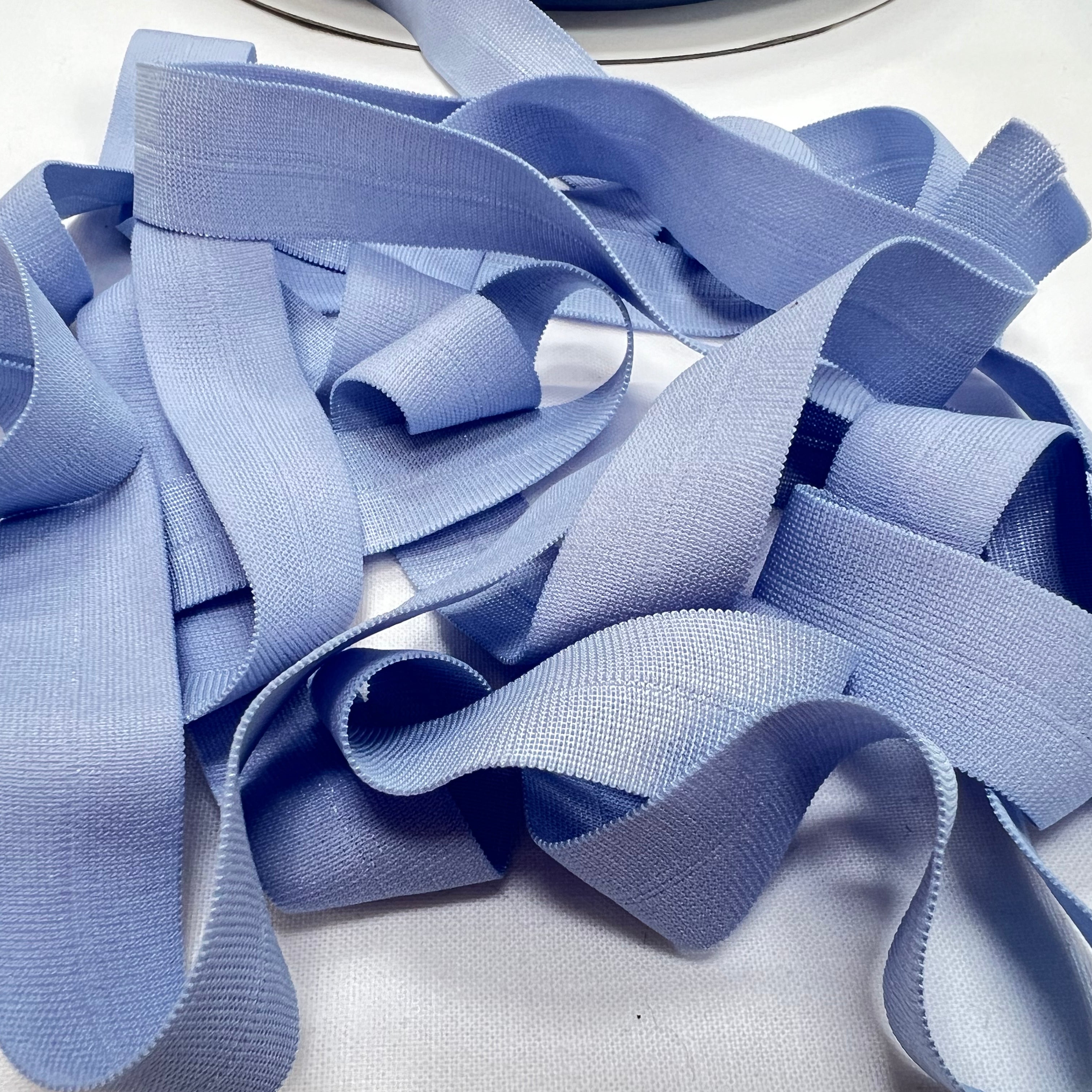 BIAIS PLAT ÉLASTIQUE LINGERIE BLEU LAVANDE 18mm - My Little Coupon