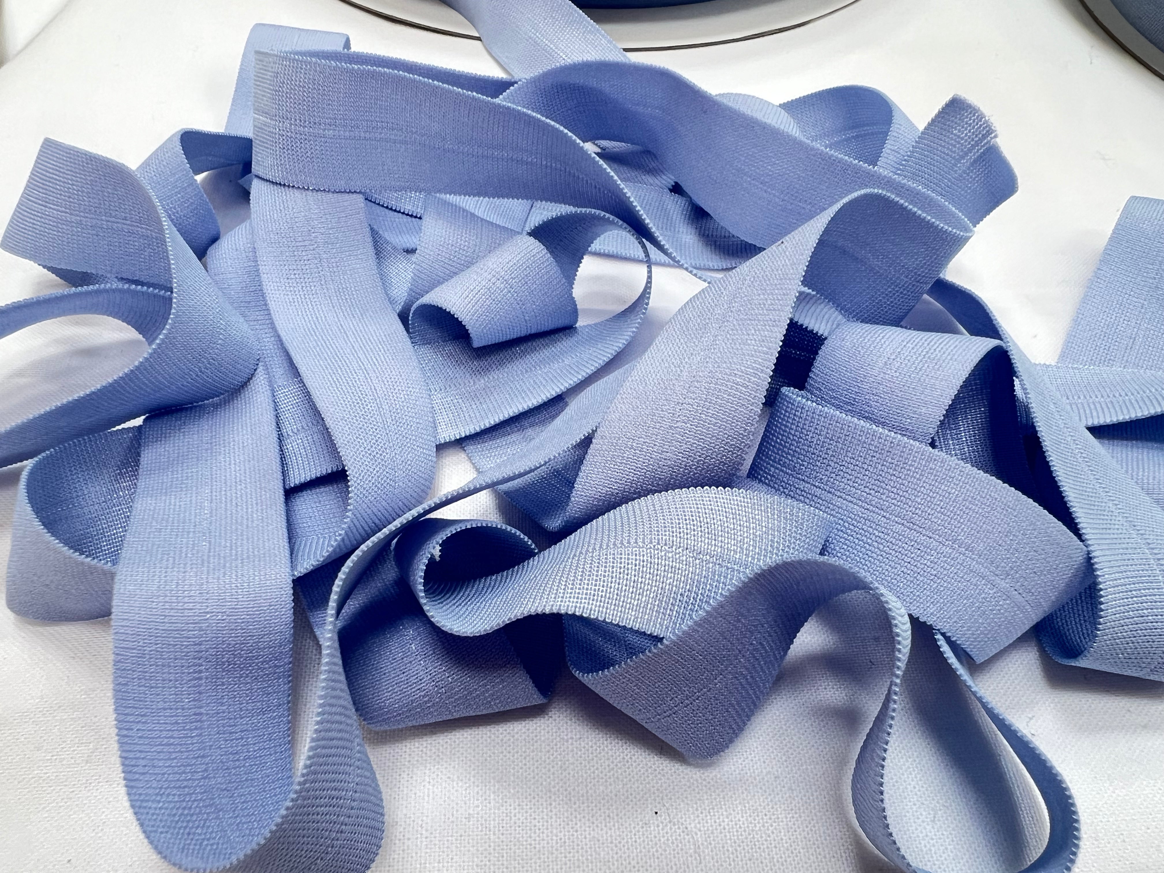 BIAIS PLAT ÉLASTIQUE LINGERIE BLEU LAVANDE 18mm - My Little Coupon