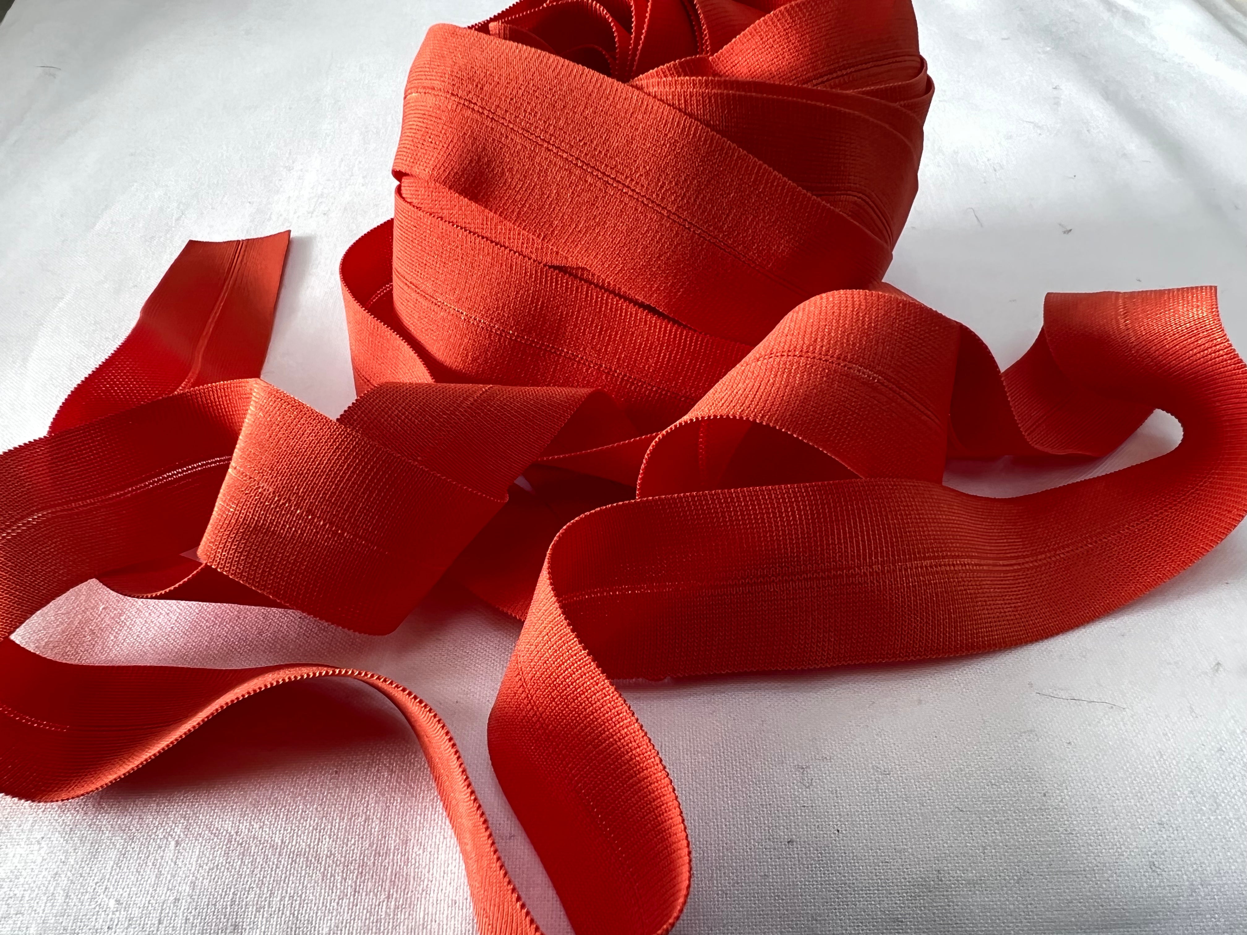 BIAIS PLAT ÉLASTIQUE LINGERIE ORANGE 24mm - My Little Coupon