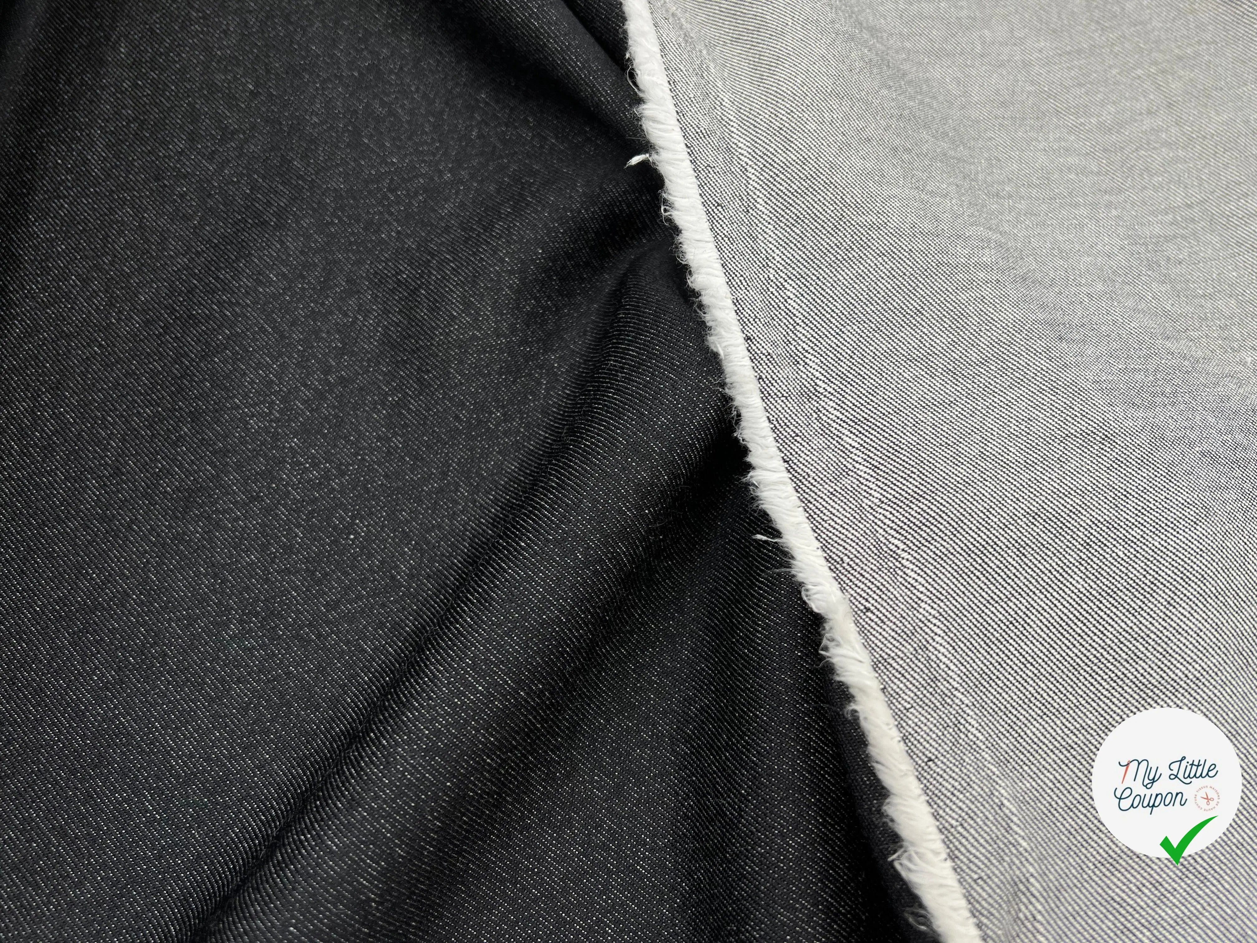 BLACK DENIM DE COTON WORKMAN - My Little Coupon - tissu - coudre