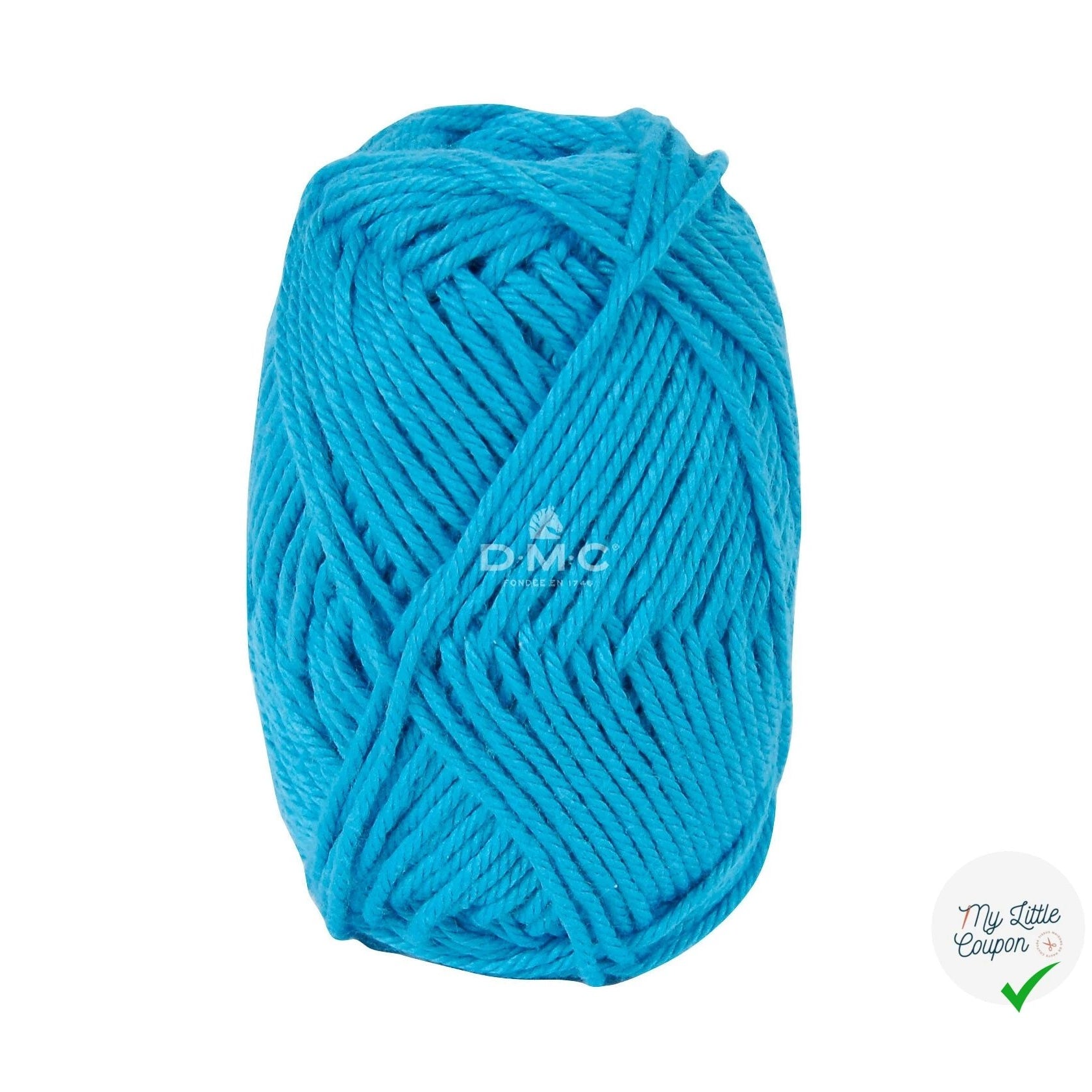 BOBINE DE HAPPY COTTON DMC 20 G BLEU CYAN - My Little Coupon