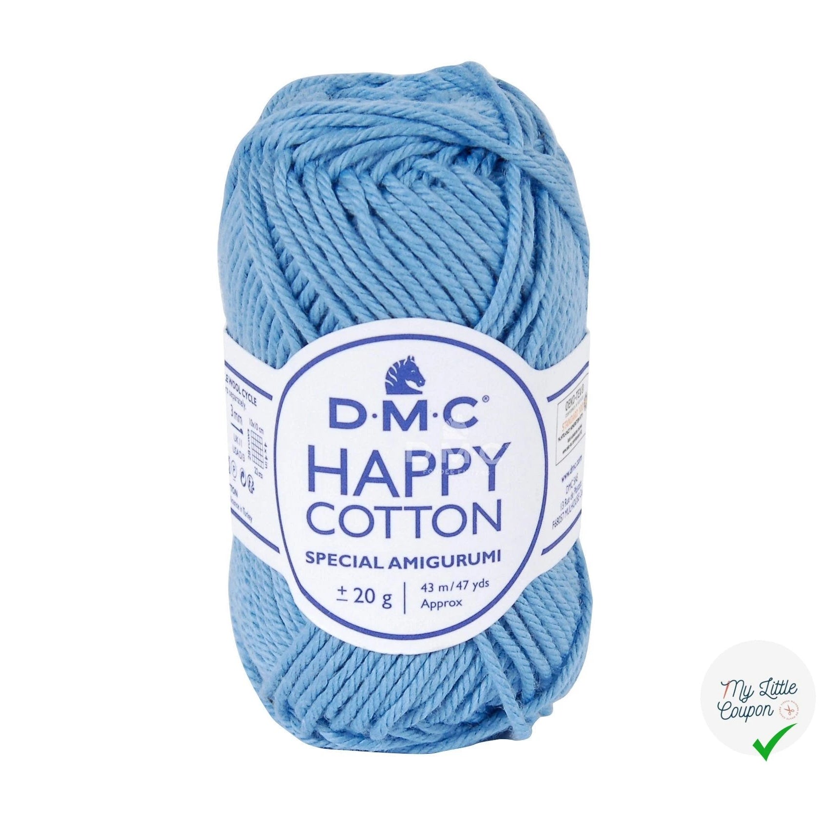 BOBINE DE HAPPY COTTON DMC 20 G BLEU FONCÉ - My Little Coupon