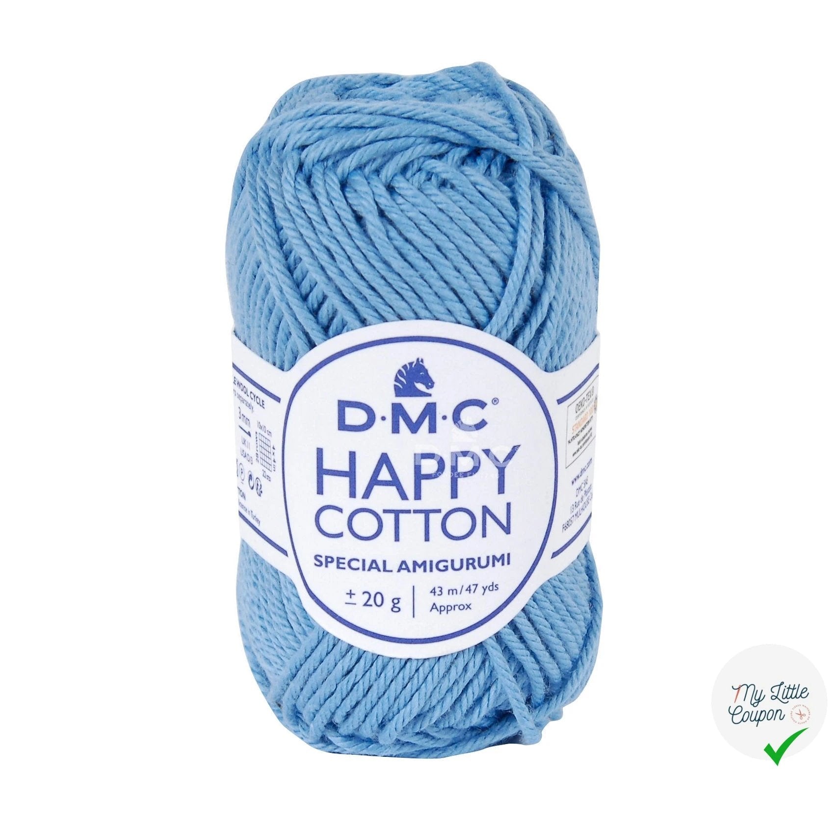 BOBINE DE HAPPY COTTON DMC 20 G BLEU FONCÉ - My Little Coupon