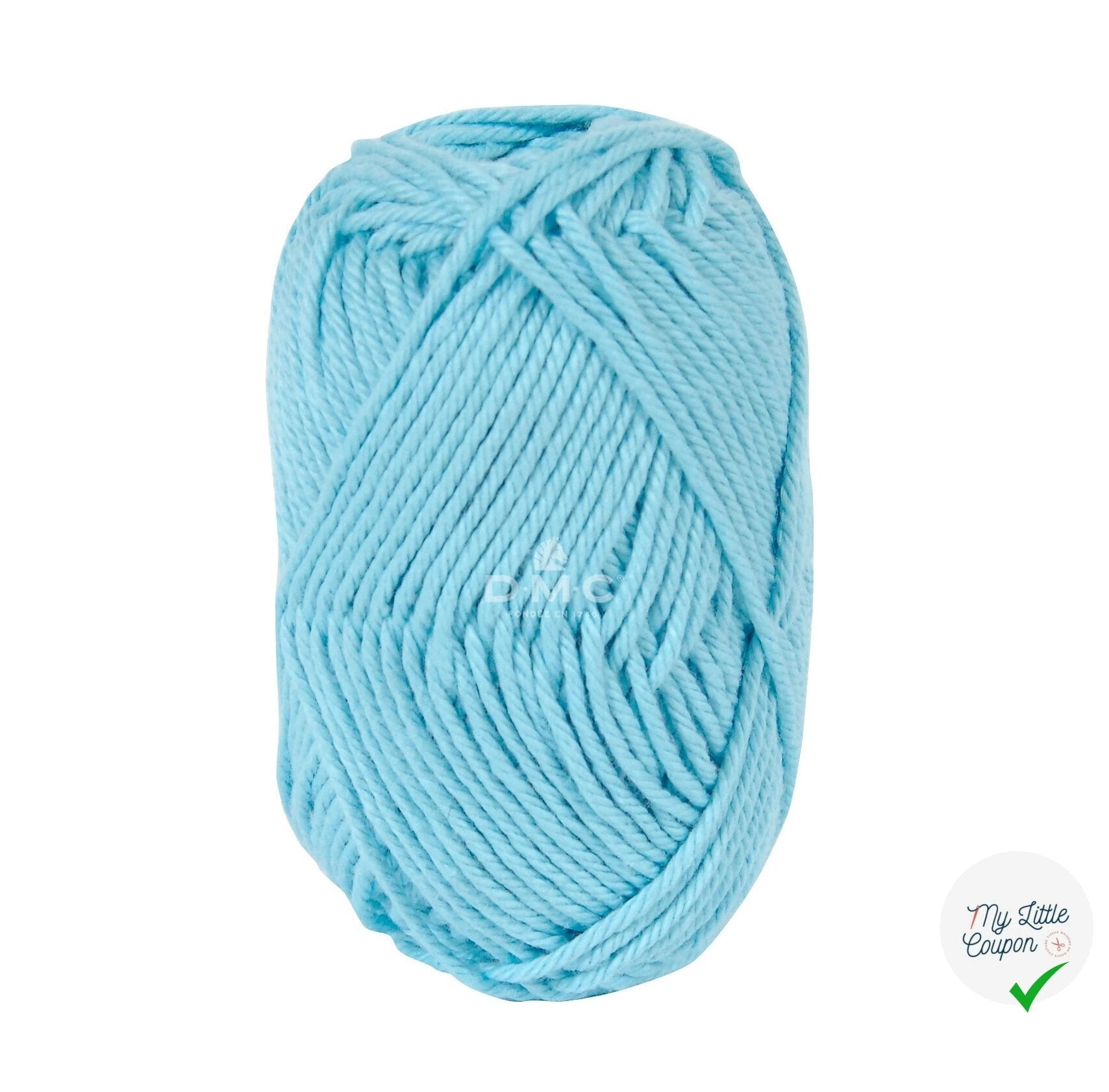 BOBINE DE HAPPY COTTON DMC 20 G BLEU TURQUOISE - My Little Coupon