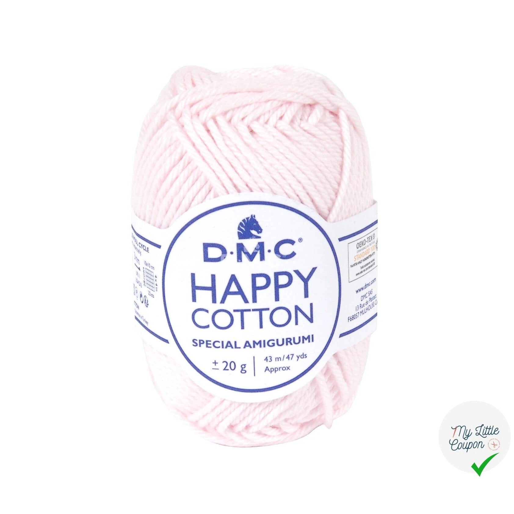 BOBINE DE HAPPY COTTON DMC 20 G ROSE - My Little Coupon