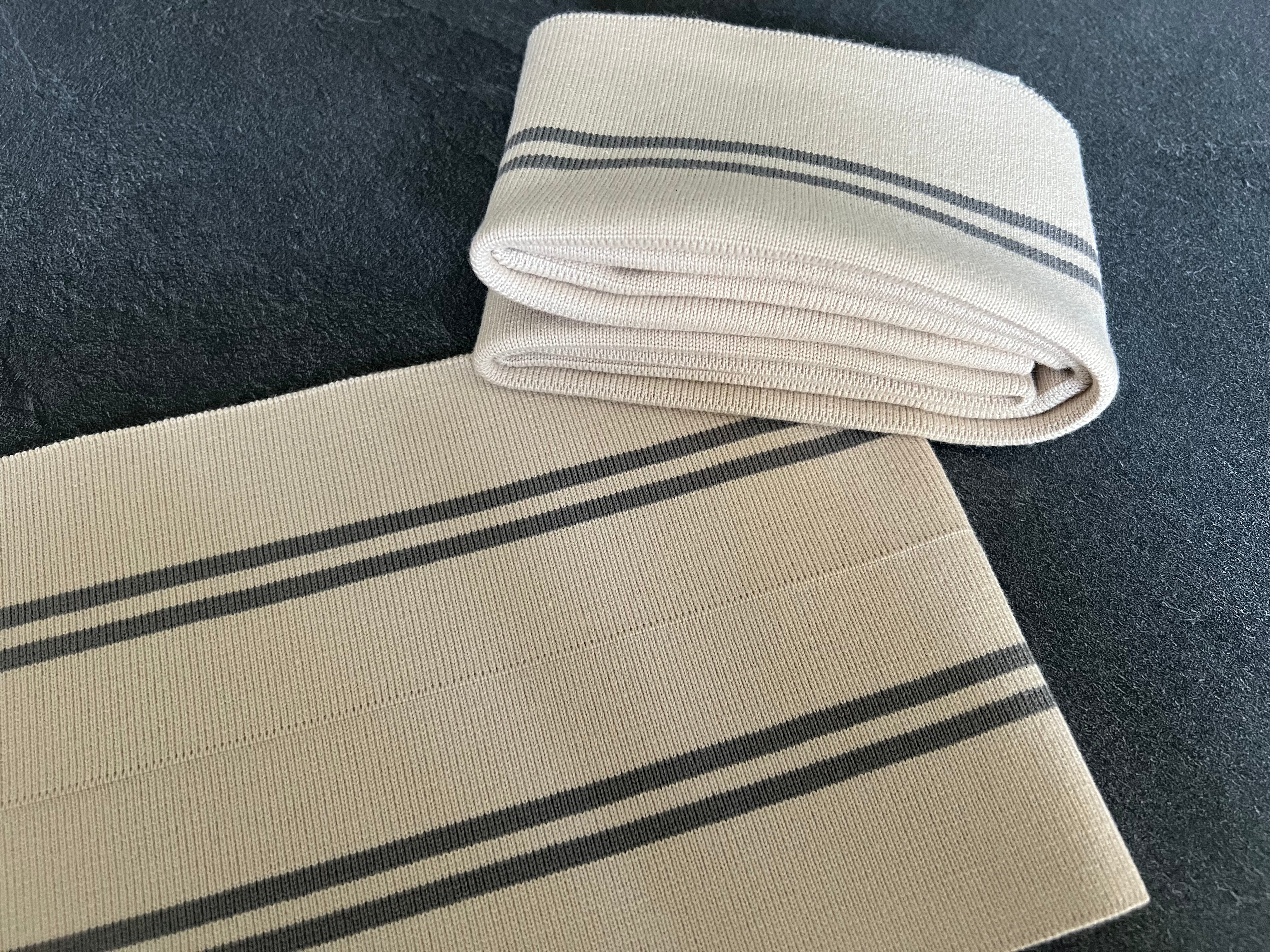 BORD CÔTE BEIGE ROSÉ RAYURE TAUPE 100X8,5cm - My Little Coupon