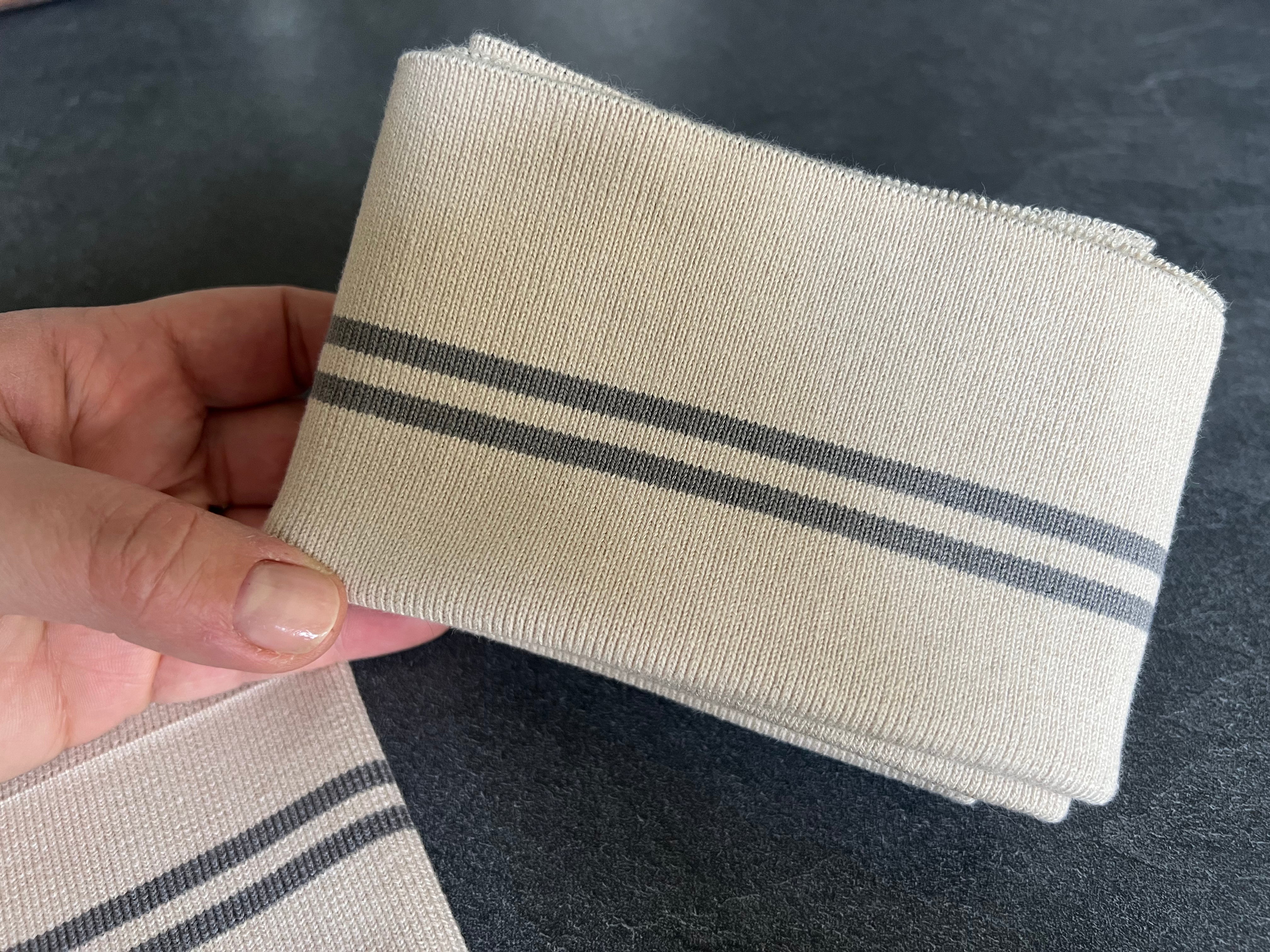 BORD CÔTE BEIGE ROSÉ RAYURE TAUPE 100X8,5cm - My Little Coupon
