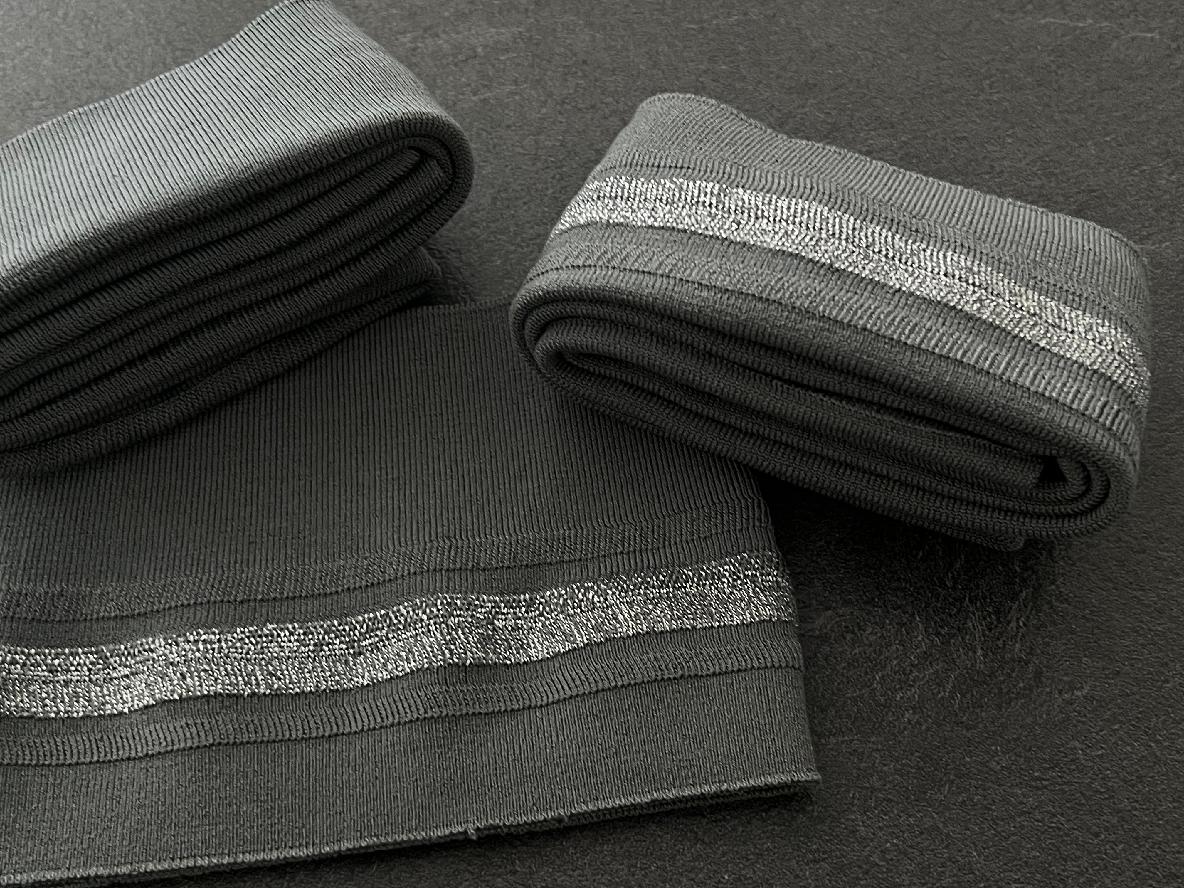 BORD CÔTE GRIS LUREX ARGENTÉ 90X6cm - My Little Coupon