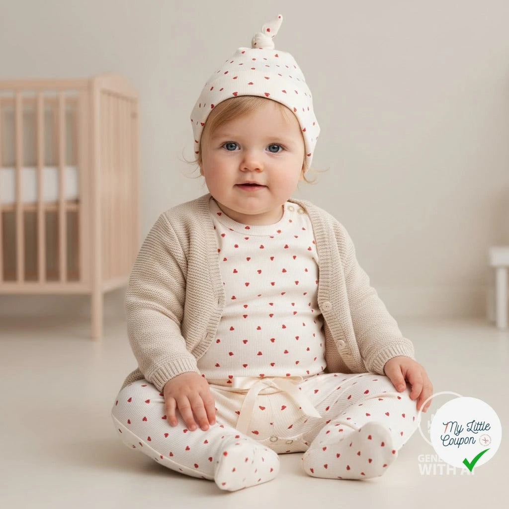 BORD-CÔTE IMPRIMÉ CŒURS FOND ROUGE - My Little Coupon