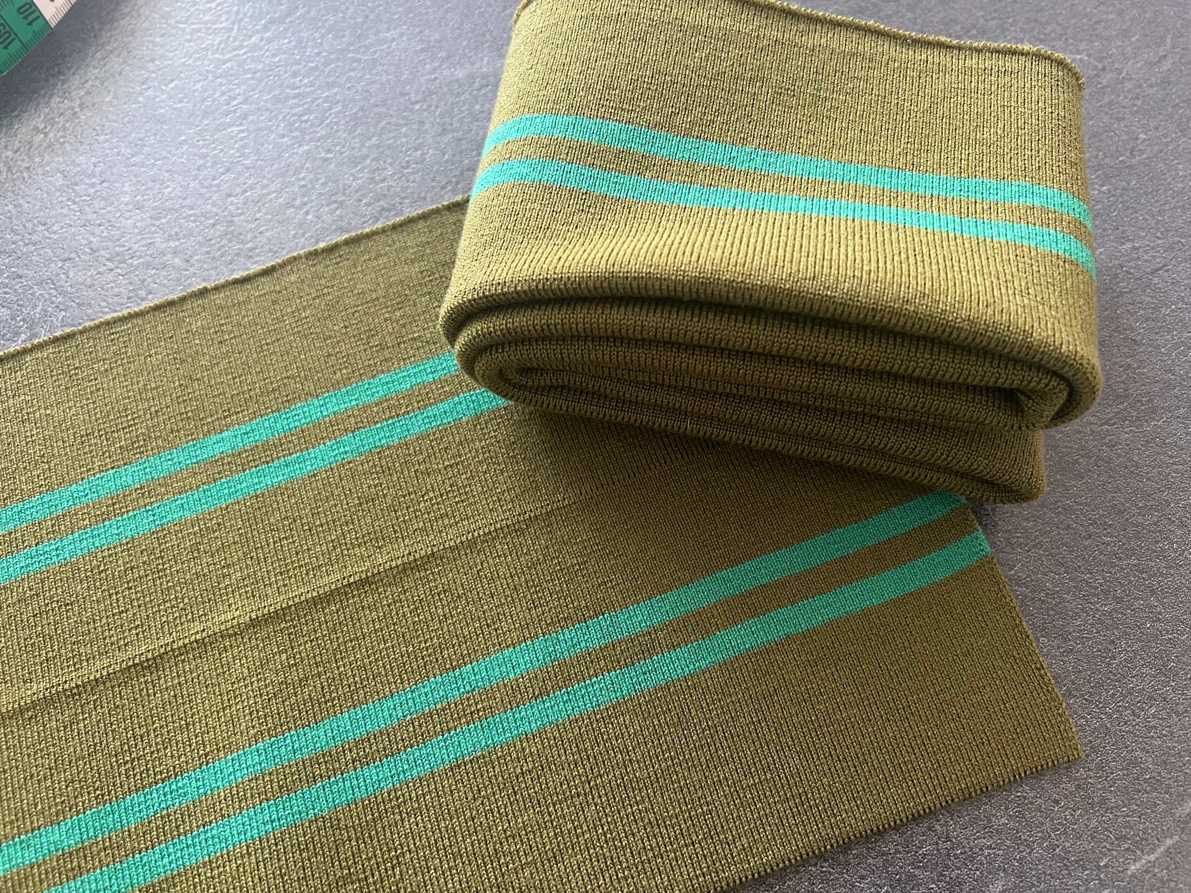 BORD CÔTE KAKI RAYURE MENTHE 100X8,5cm - My Little Coupon