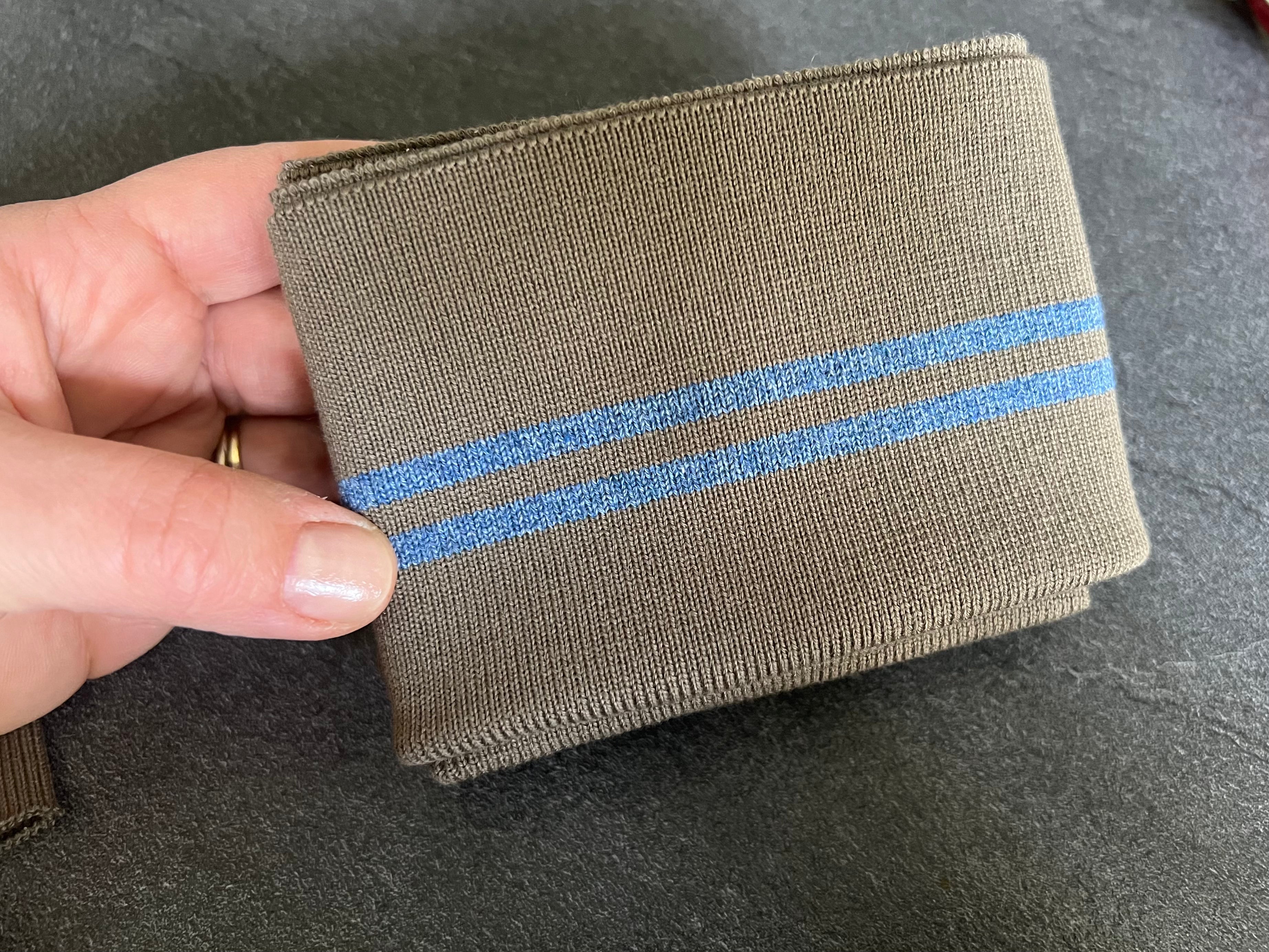 BORD CÔTE TAUPE RAYURE BLEU JEAN 100X8,5cm - My Little Coupon