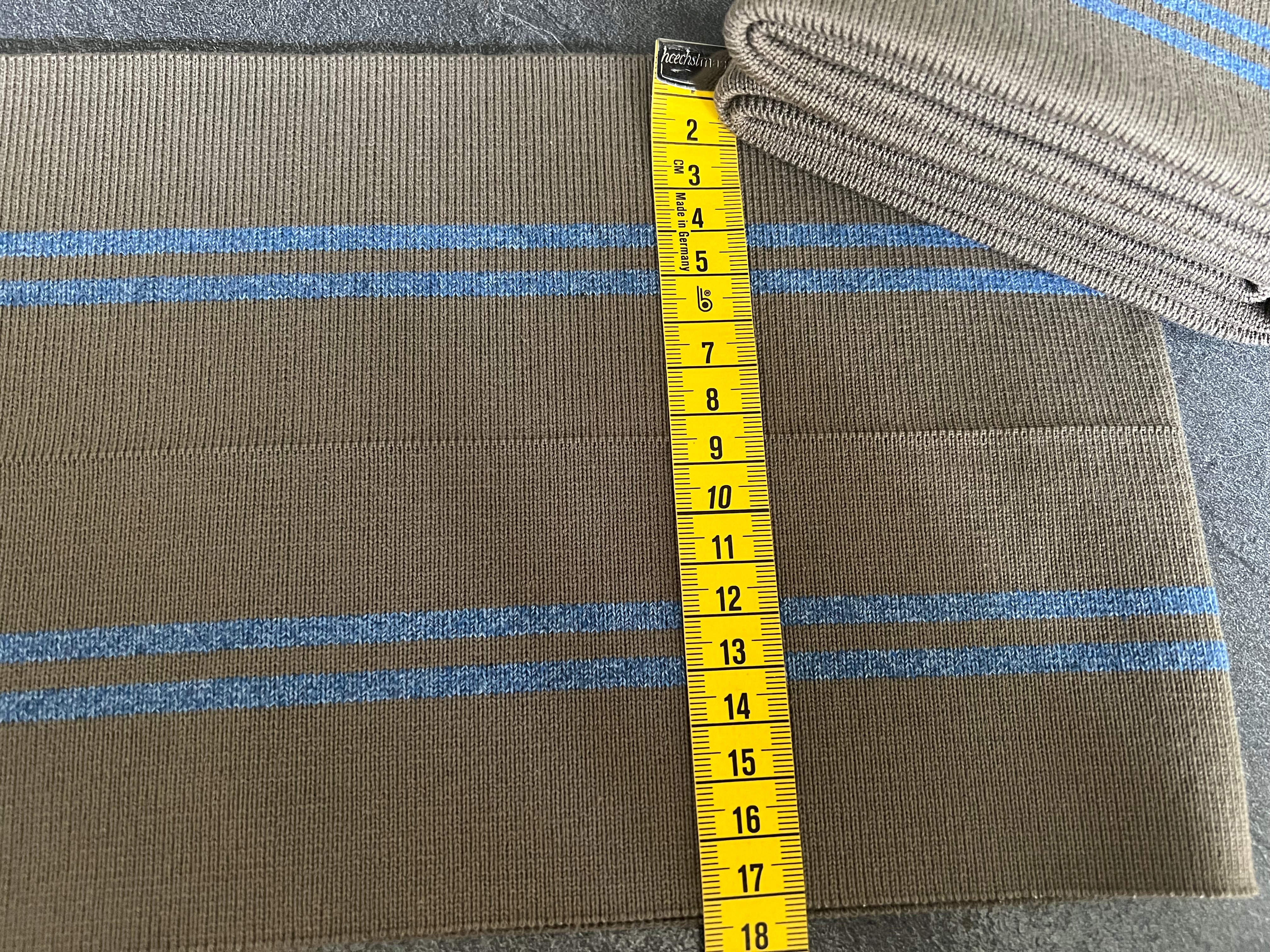 BORD CÔTE TAUPE RAYURE BLEU JEAN 100X8,5cm - My Little Coupon