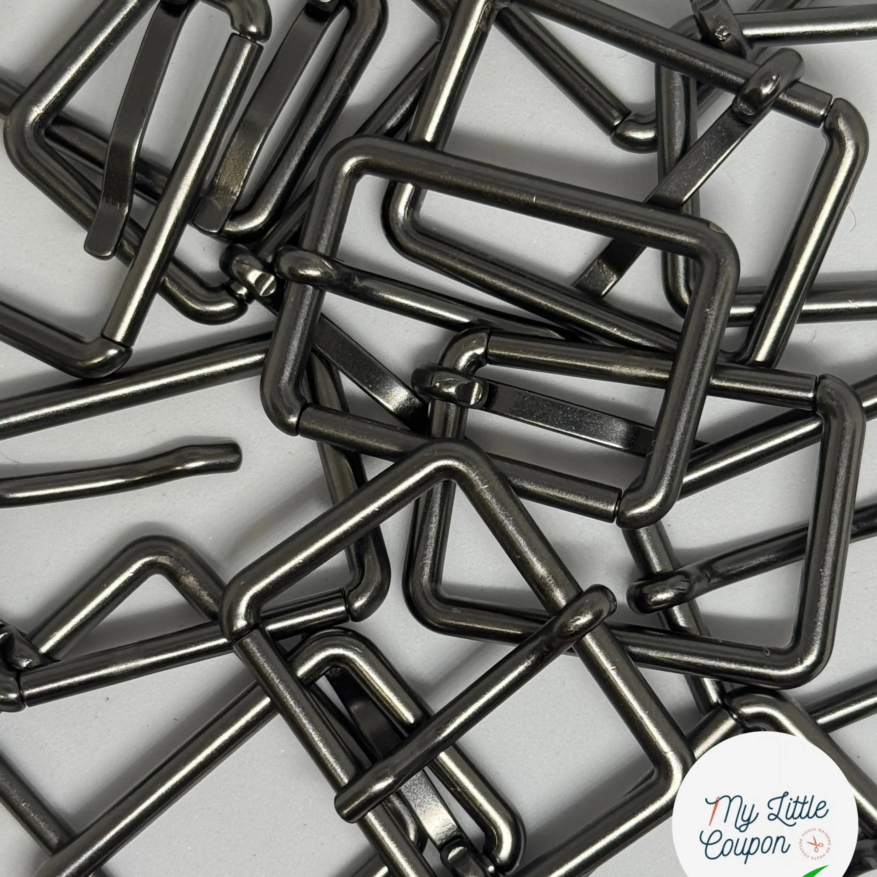 BOUCLE CEINTURE ARGENTE NOIR 35MM - My Little Coupon