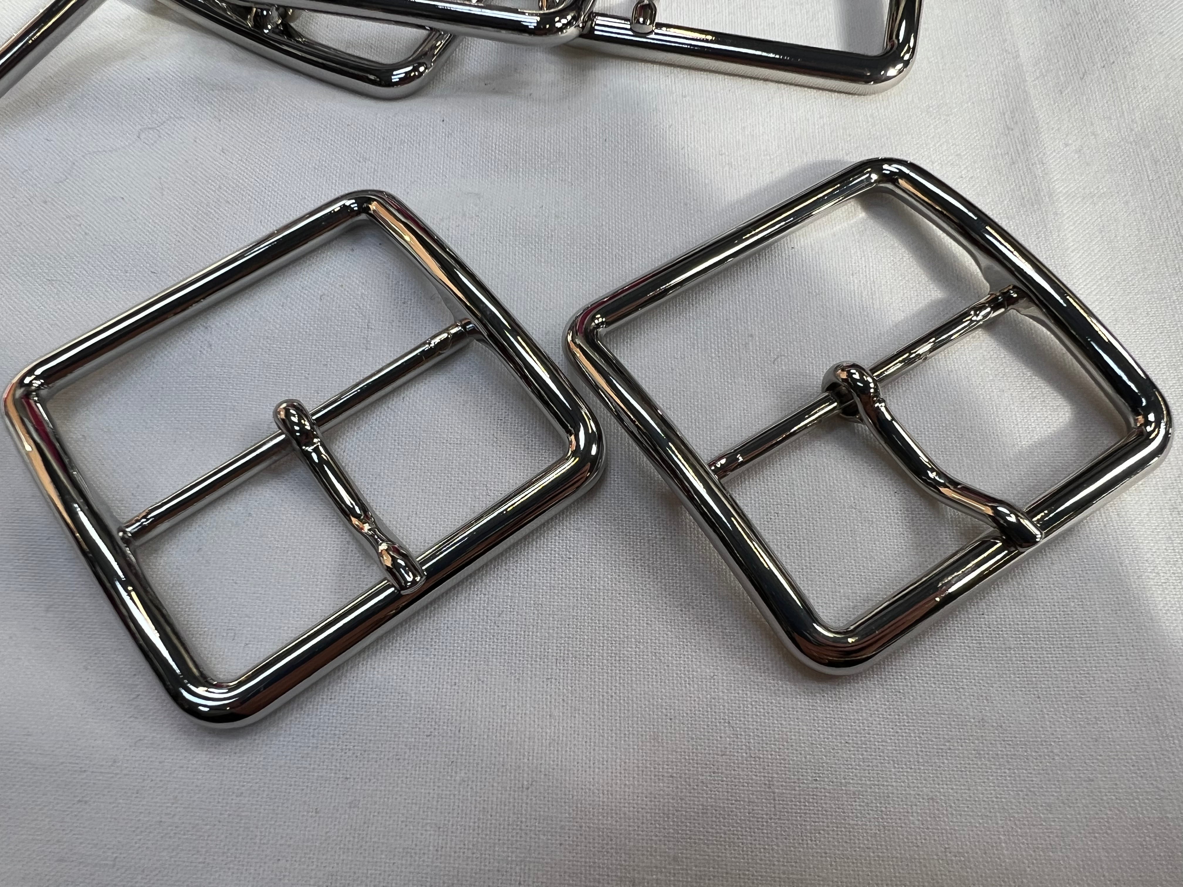 BOUCLE CEINTURE MÉTAL ARGENTÉ 50mmX50mm - My Little Coupon