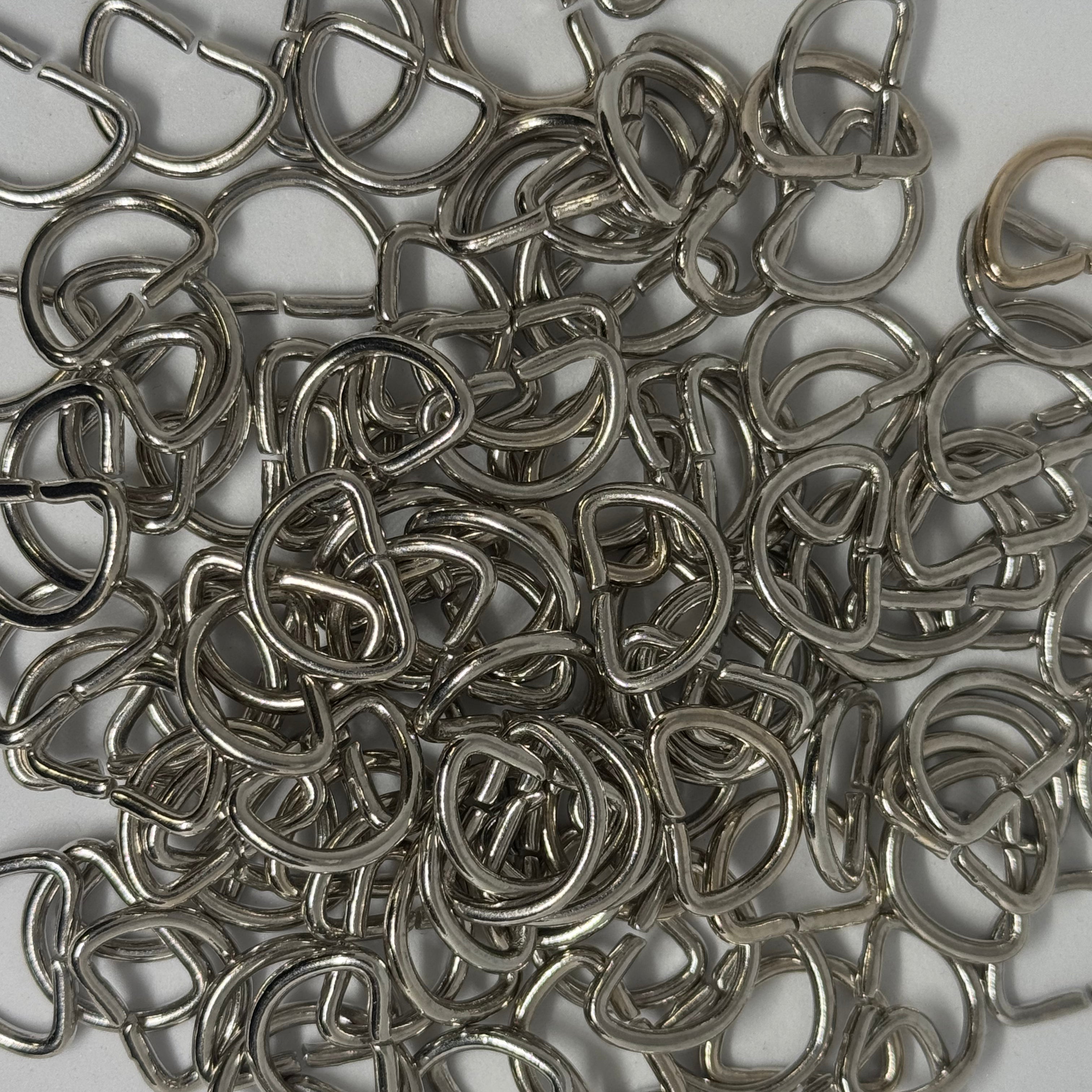 BOUCLE FORME D MÉTAL ARGENTÉ 13MM - LOT DE 2 - My Little Coupon