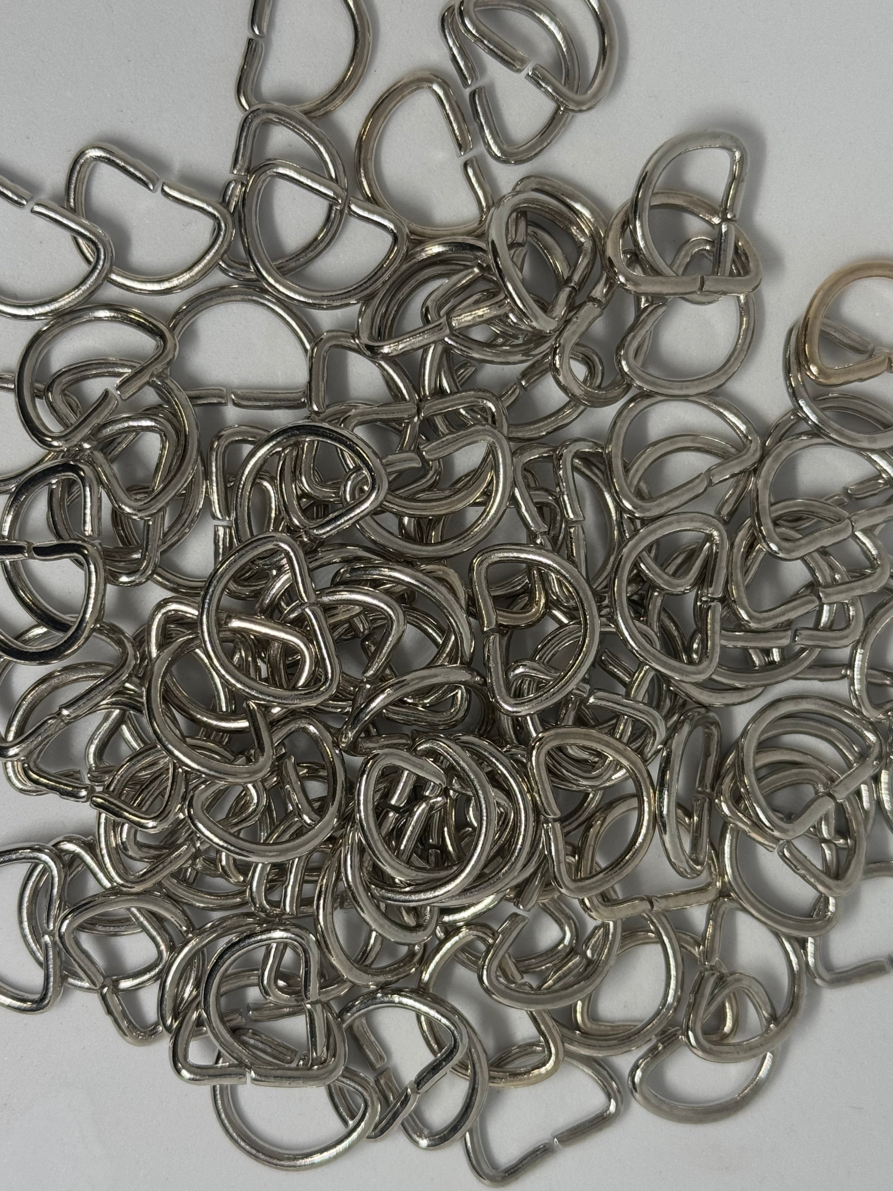 BOUCLE FORME D MÉTAL ARGENTÉ 13MM - LOT DE 2 - My Little Coupon