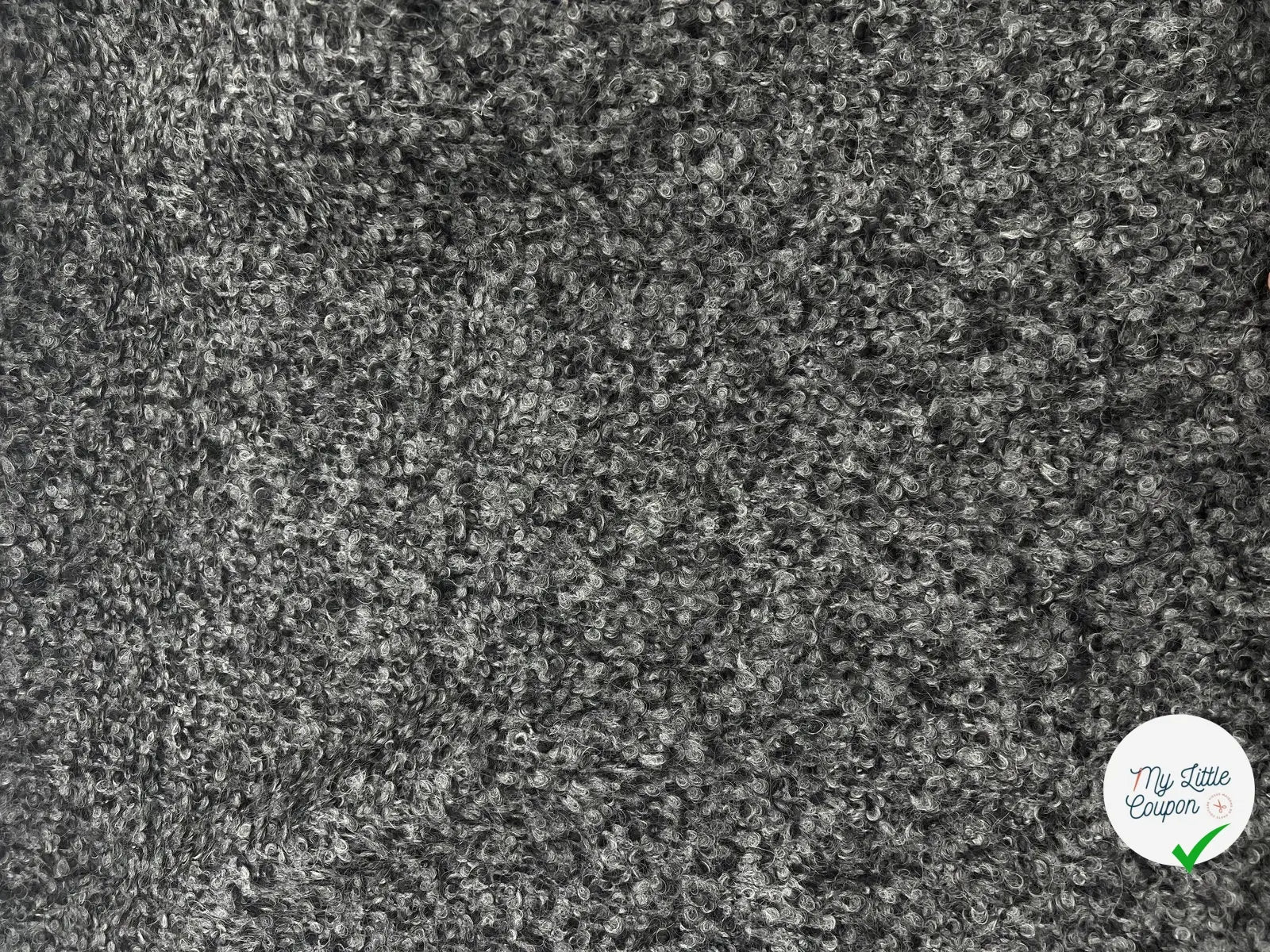BOUCLETTE CHINÉE GRIS ET NOIR FAÇON TRICOT - My Little Coupon - tissu - coudre