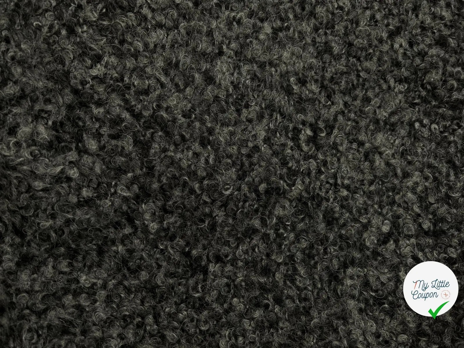 BOUCLETTE CHINÉE GRIS ET NOIR FAÇON TRICOT - My Little Coupon - tissu - coudre