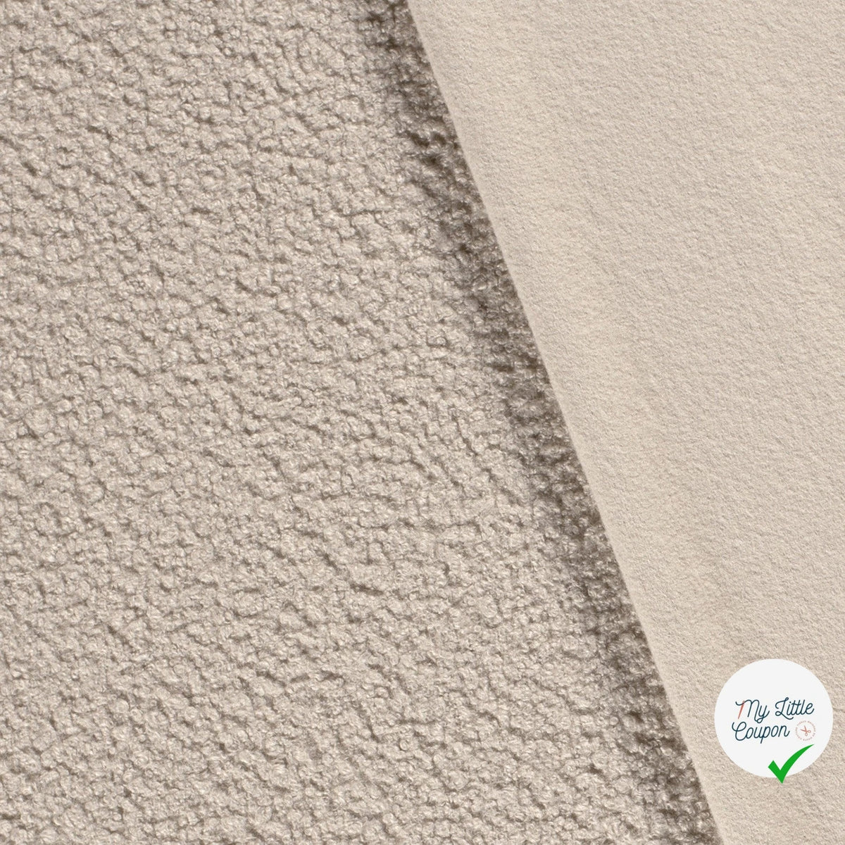Bouclette stretch unie beige