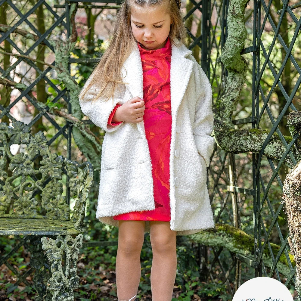 Bouclette stretch unie blanc cassé
