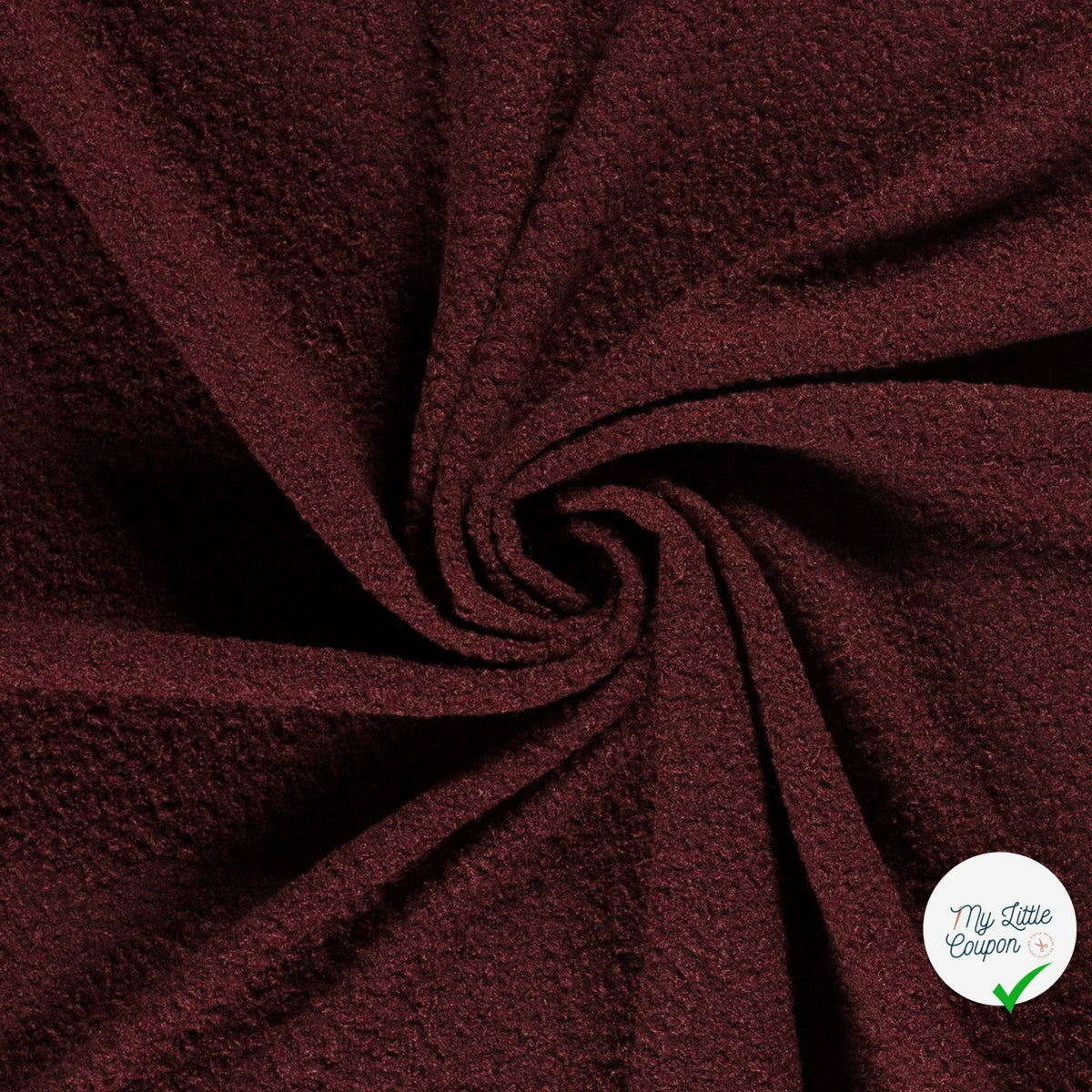 Bouclette stretch unie bordeaux