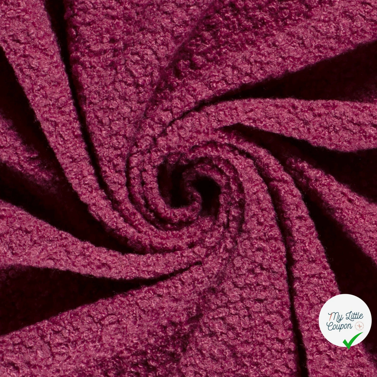Bouclette stretch unie fuchsia