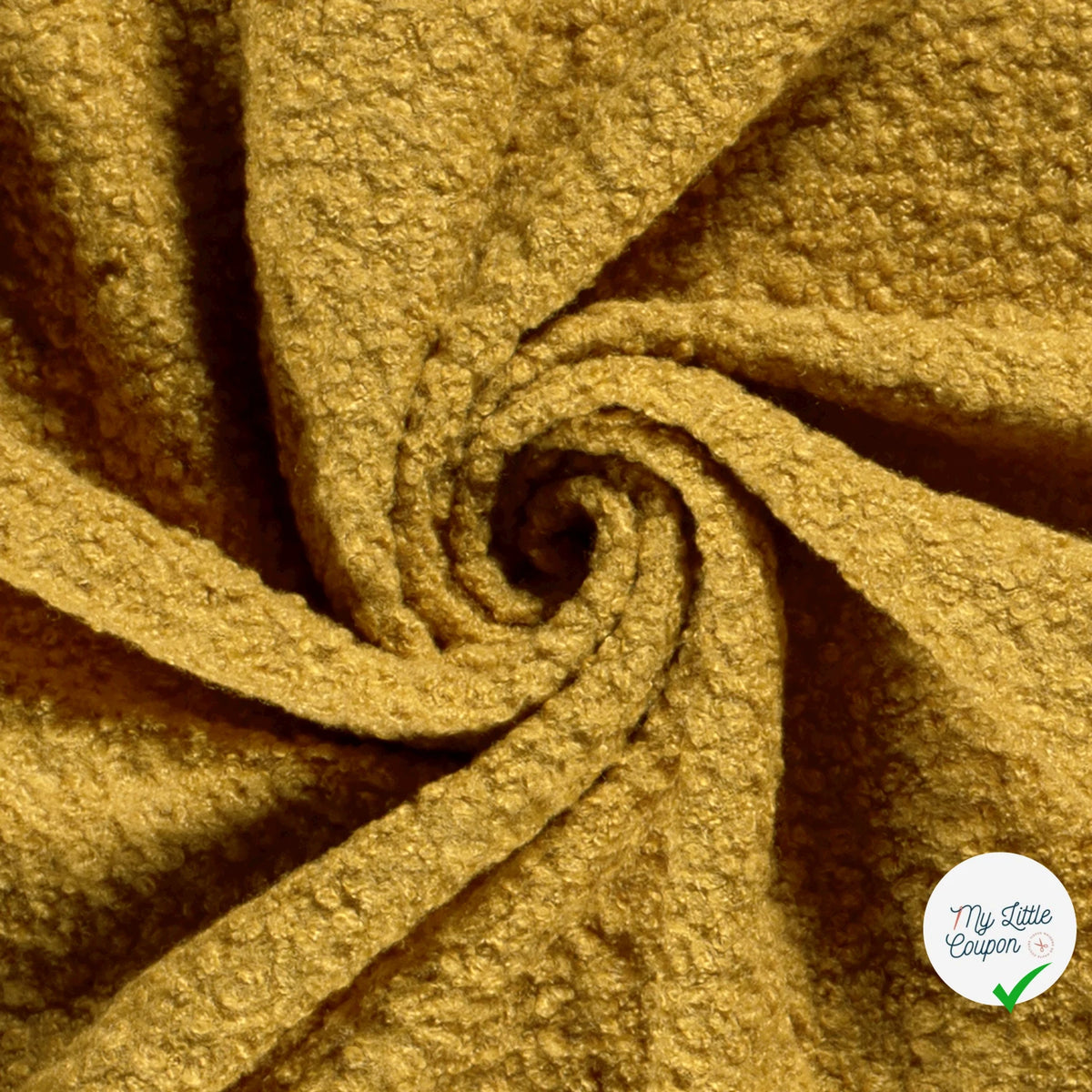 Bouclette stretch unie ocre
