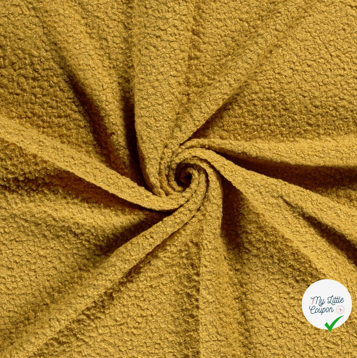 Bouclette stretch unie ocre