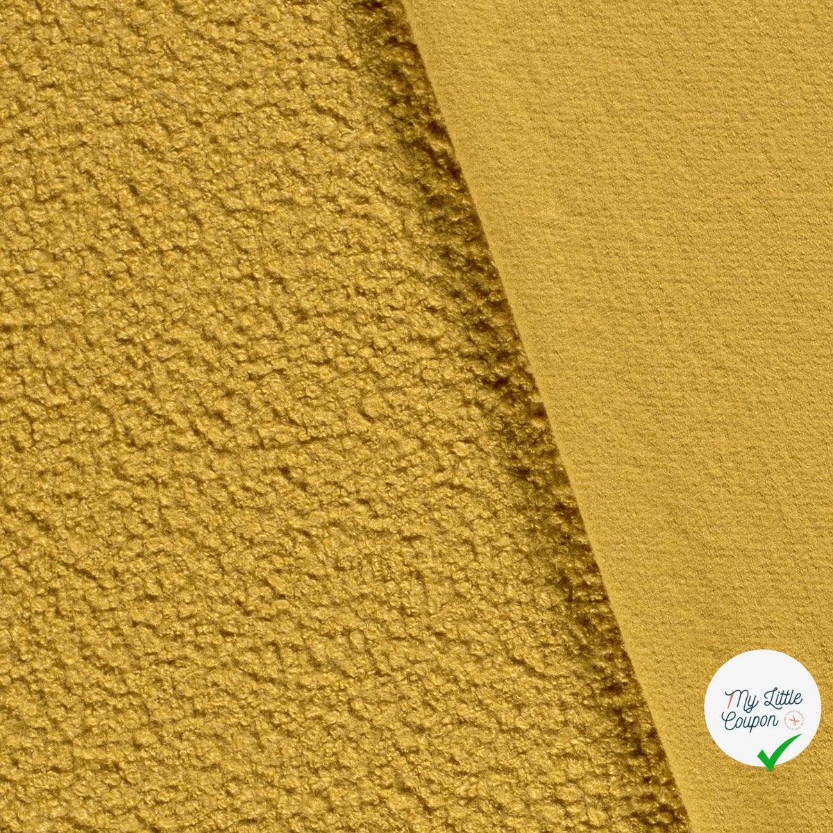 Bouclette stretch unie ocre