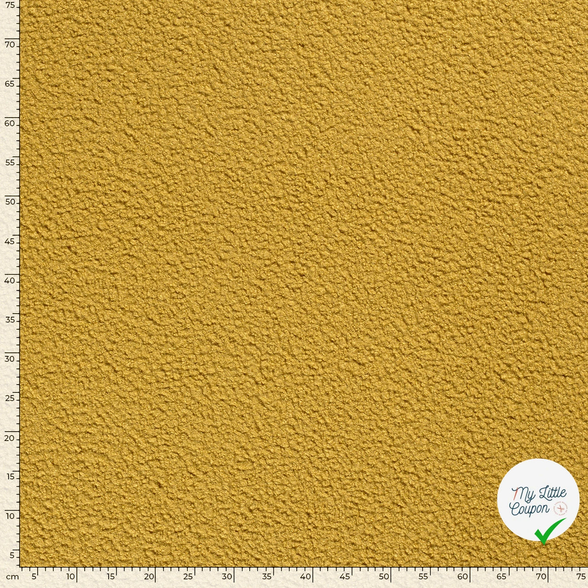 Bouclette stretch unie ocre