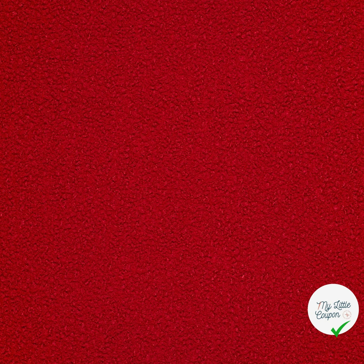 Bouclette stretch unie rouge