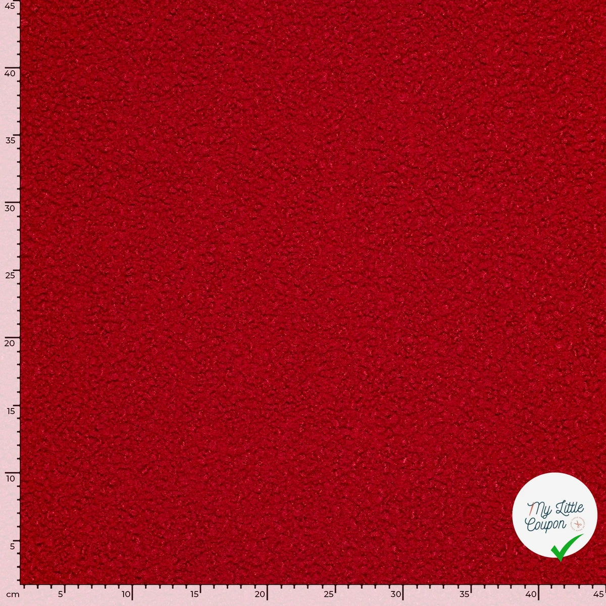 Bouclette stretch unie rouge