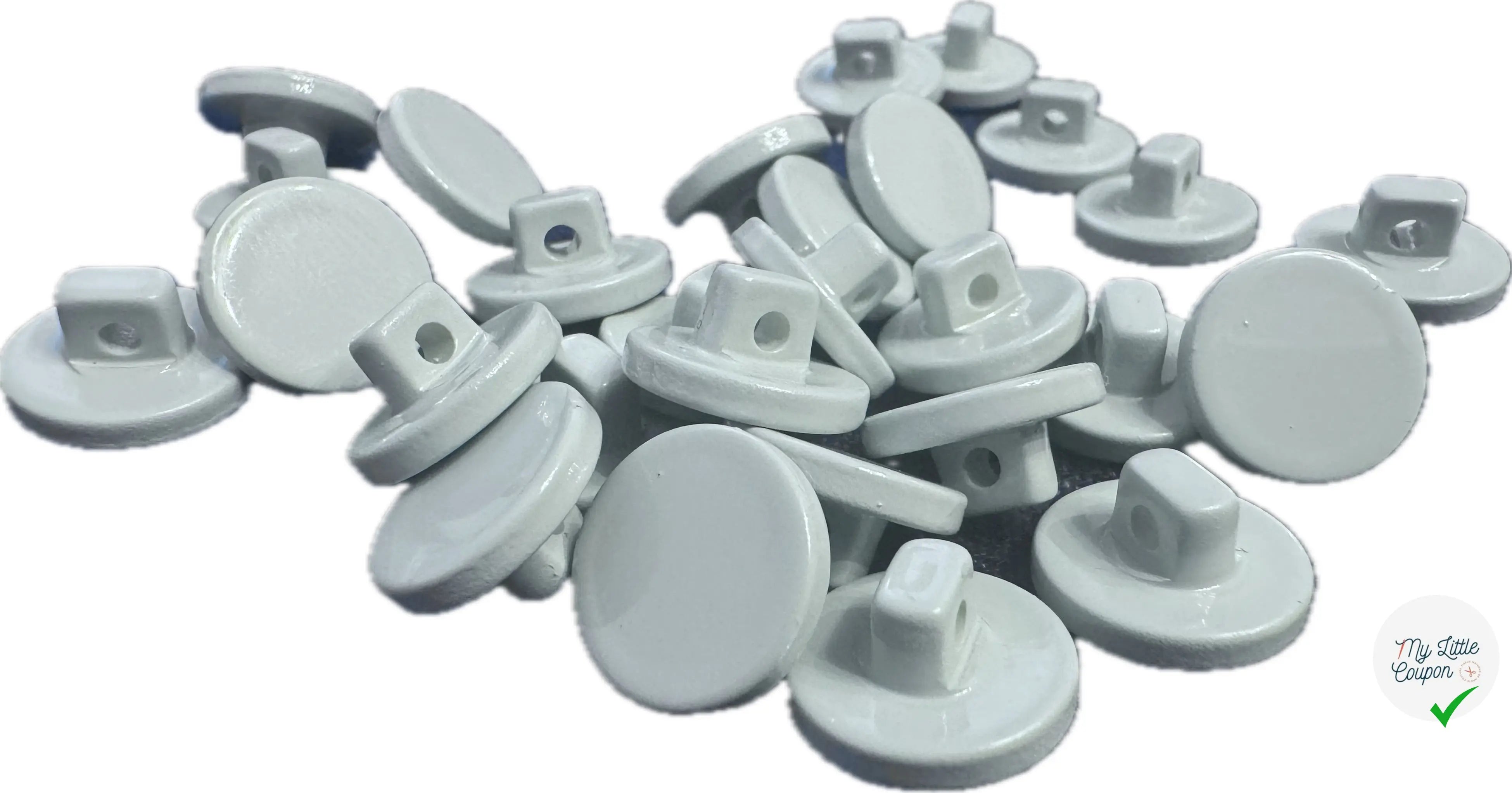 BOUTON À QUEUE GRIS BLEU 13MM - LOT DE 10 - My Little Coupon