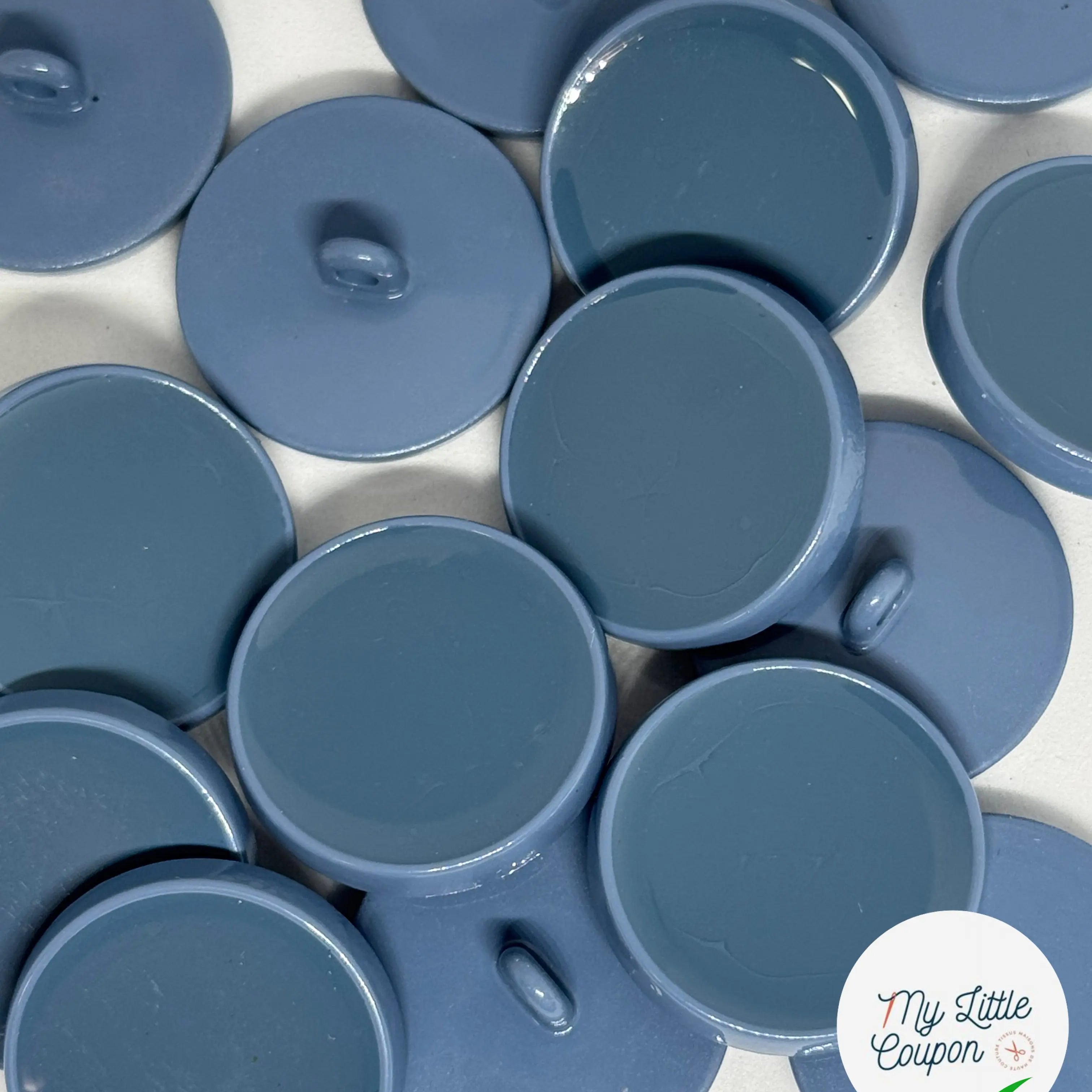 BOUTON À QUEUE MÉTAL BLEU GRIS - My Little Coupon