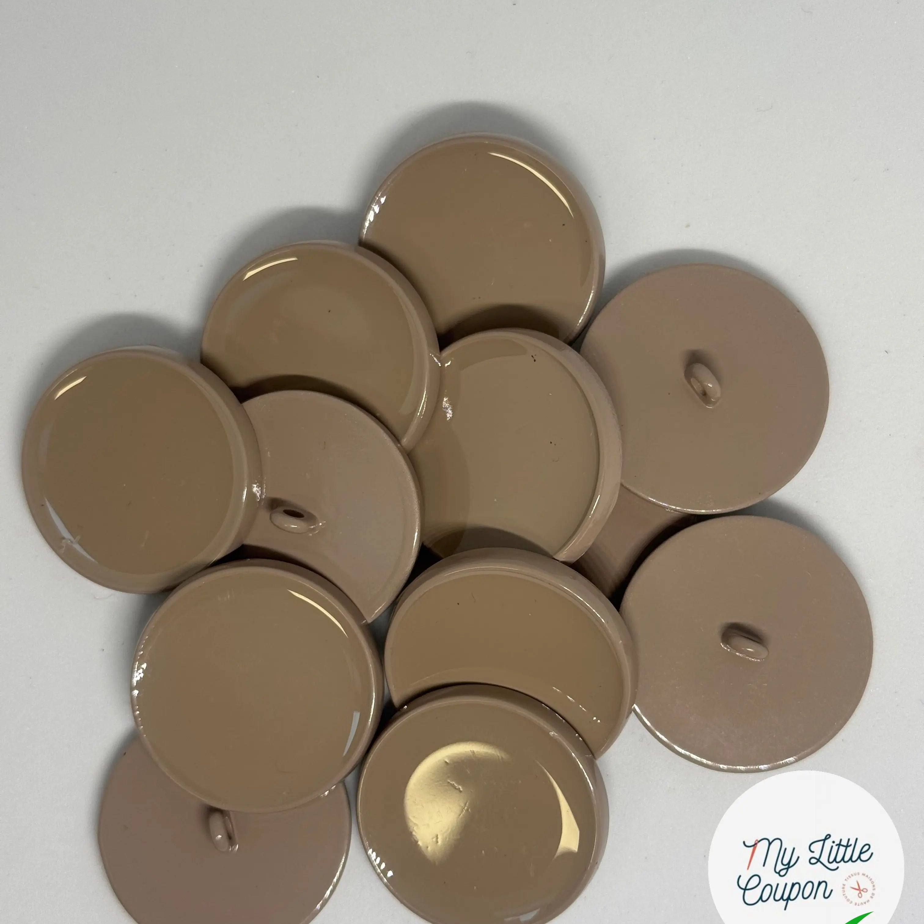 BOUTON À QUEUE MÉTAL MARRON TAUPE - My Little Coupon