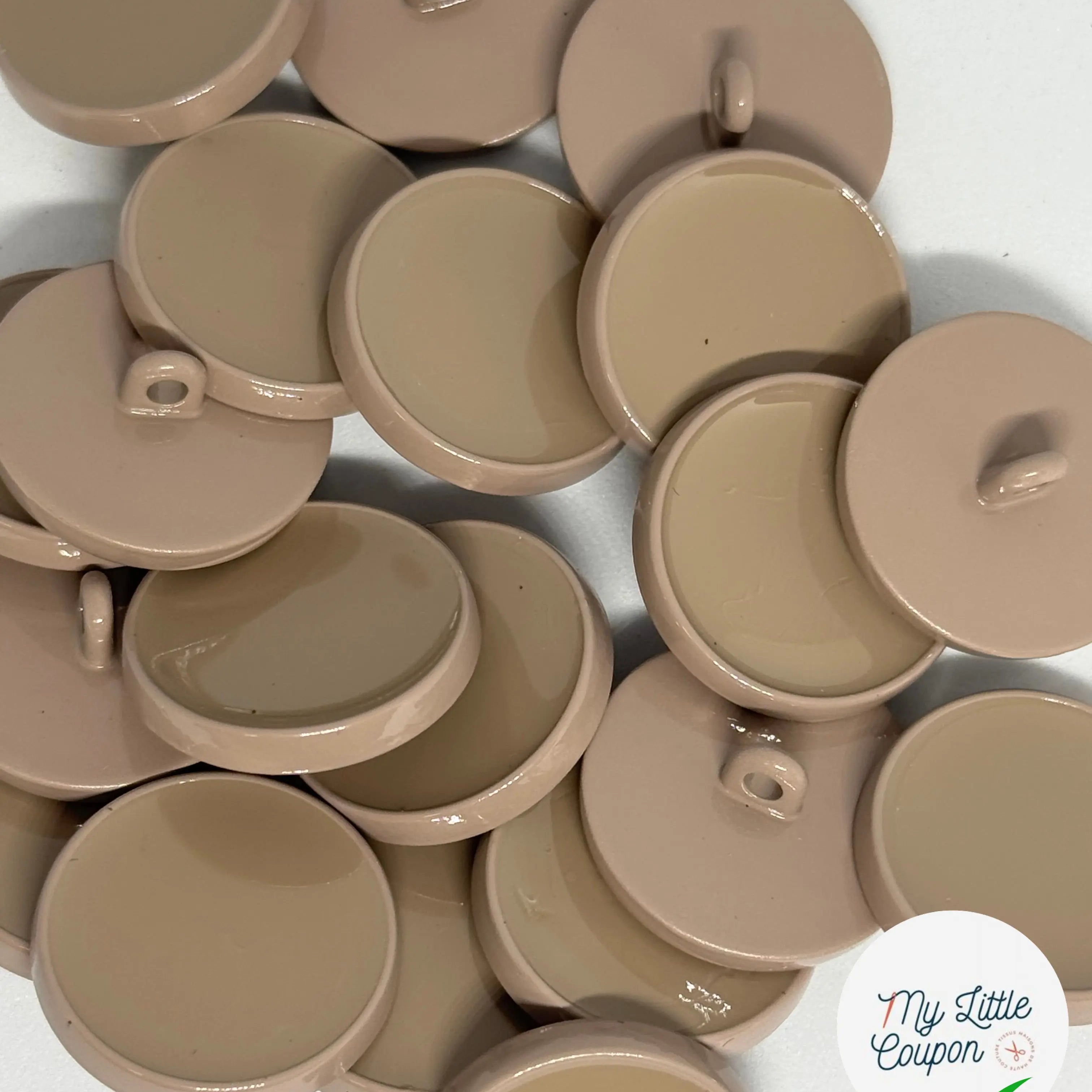 BOUTON À QUEUE MÉTAL MARRON TAUPE - My Little Coupon