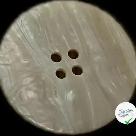 BOUTON BEIGE LEGEREENT NACRÉ (lot de 10) - My Little Coupon